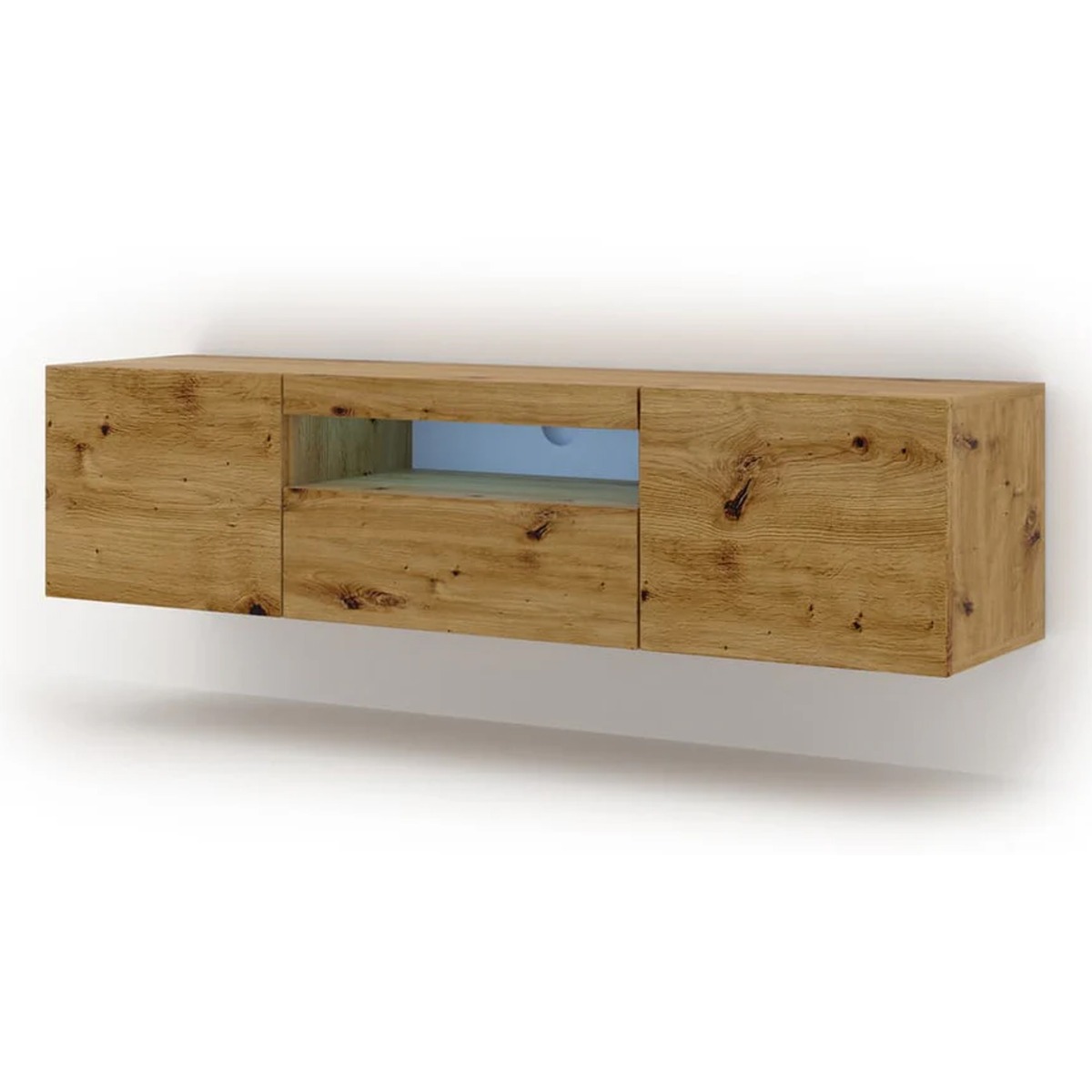 AURIELLE TV Cabinet Oak Artisan with LED 150cm