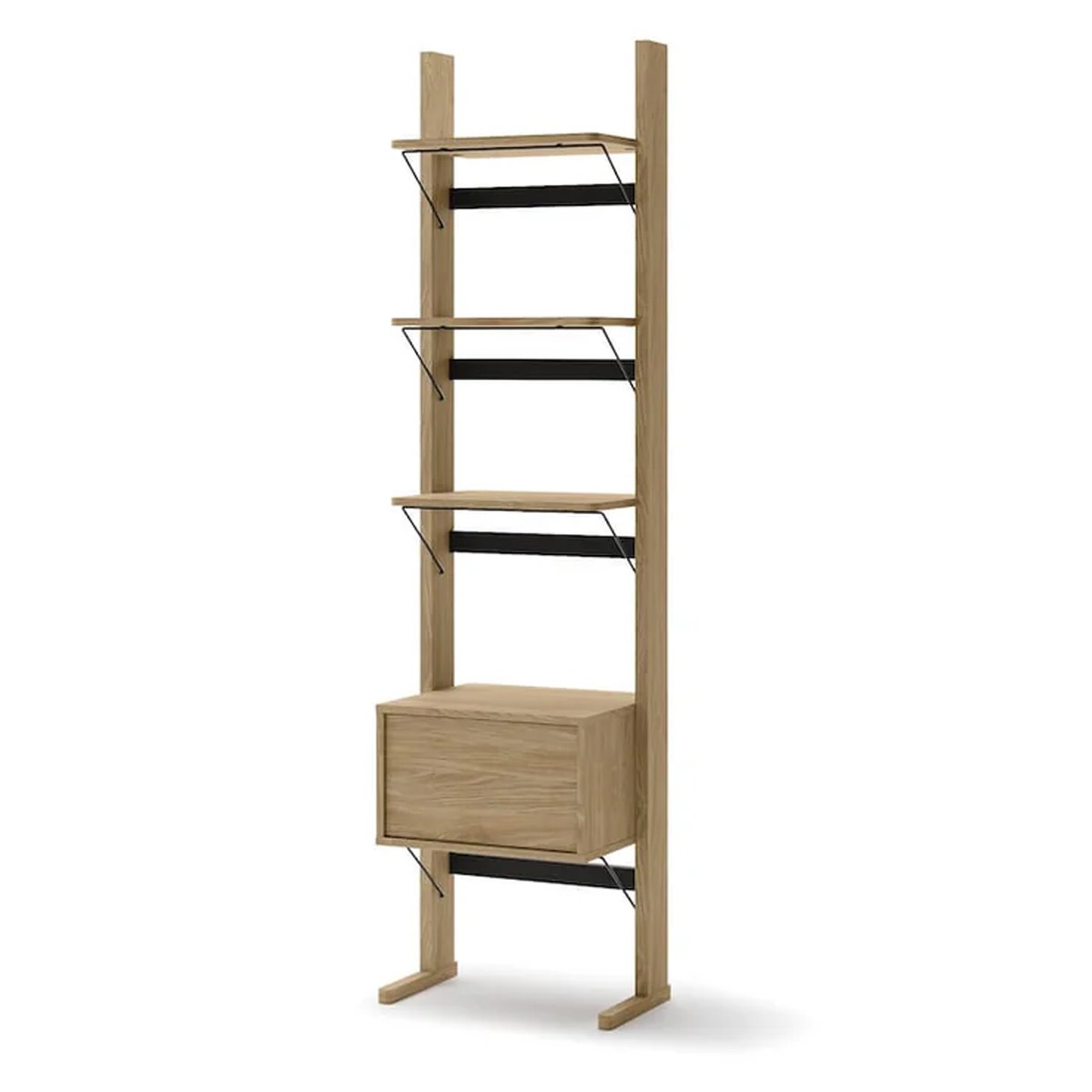 OLIVANNE Bookcase Oiled Oak 52cm