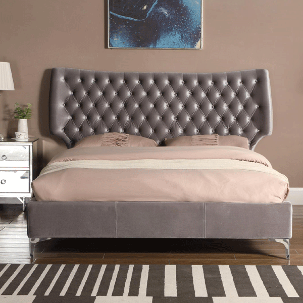 Erewash Grey Velvet - King Size