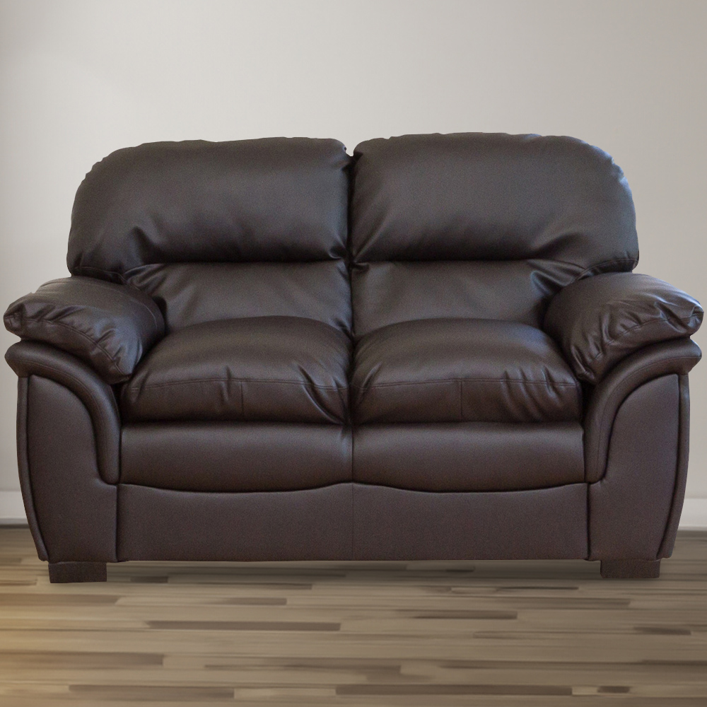 2 Seater - NOCERA Leather Sofa - Brown