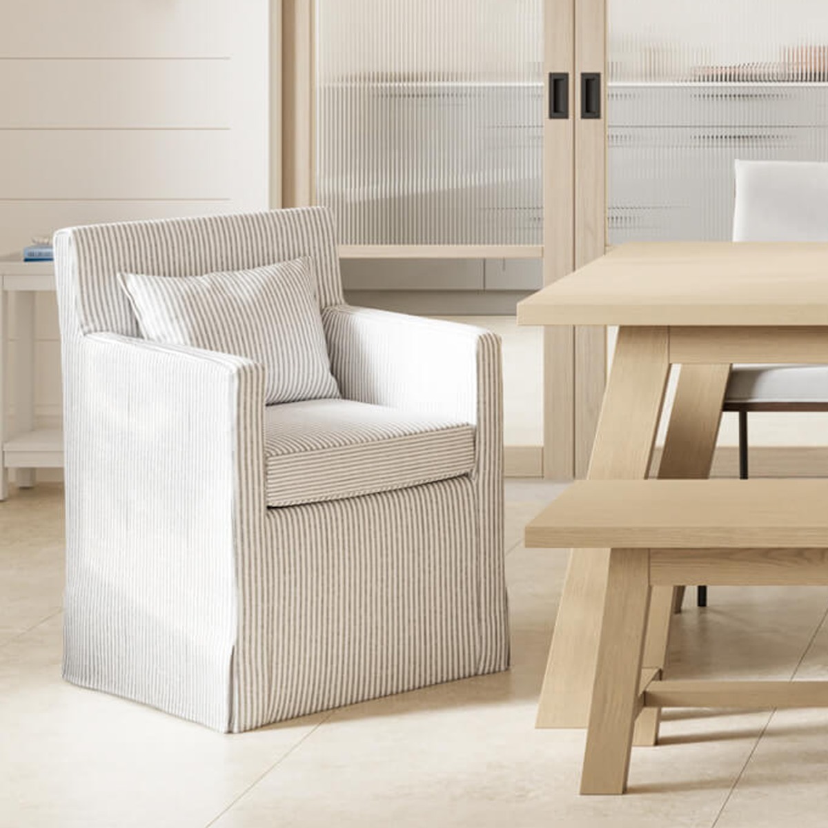 HETRA Fabric Dining Chair - Grey