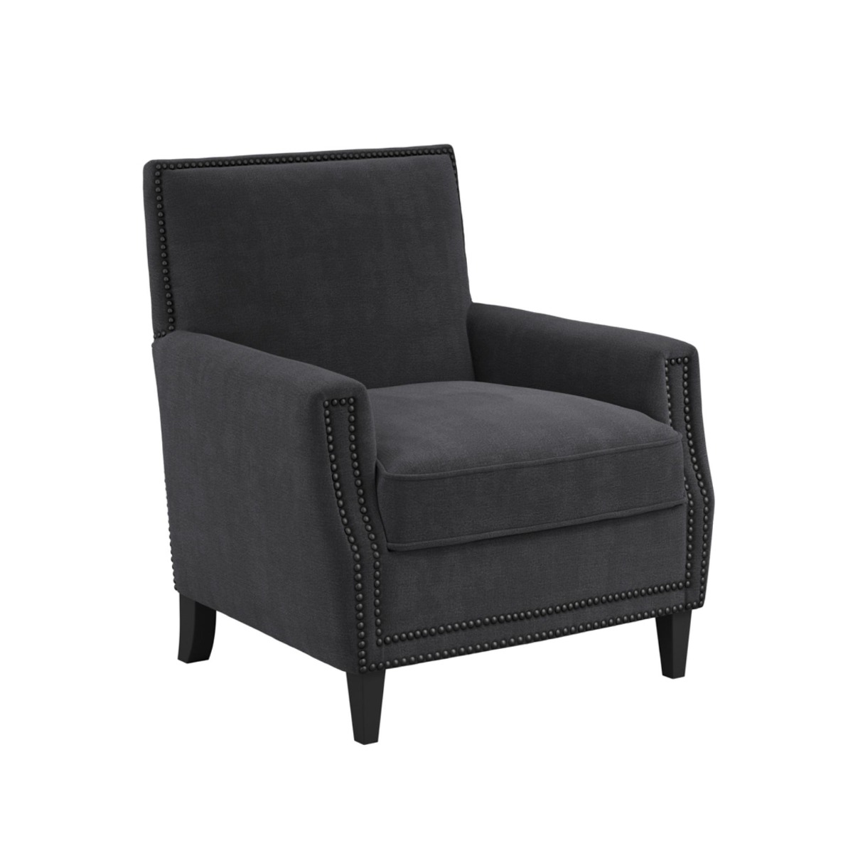Carter Elegant Design Fabric Chair - Anthracite