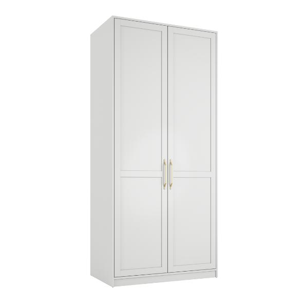 ASSENT 2 Door Wardrobe White - 100cm
