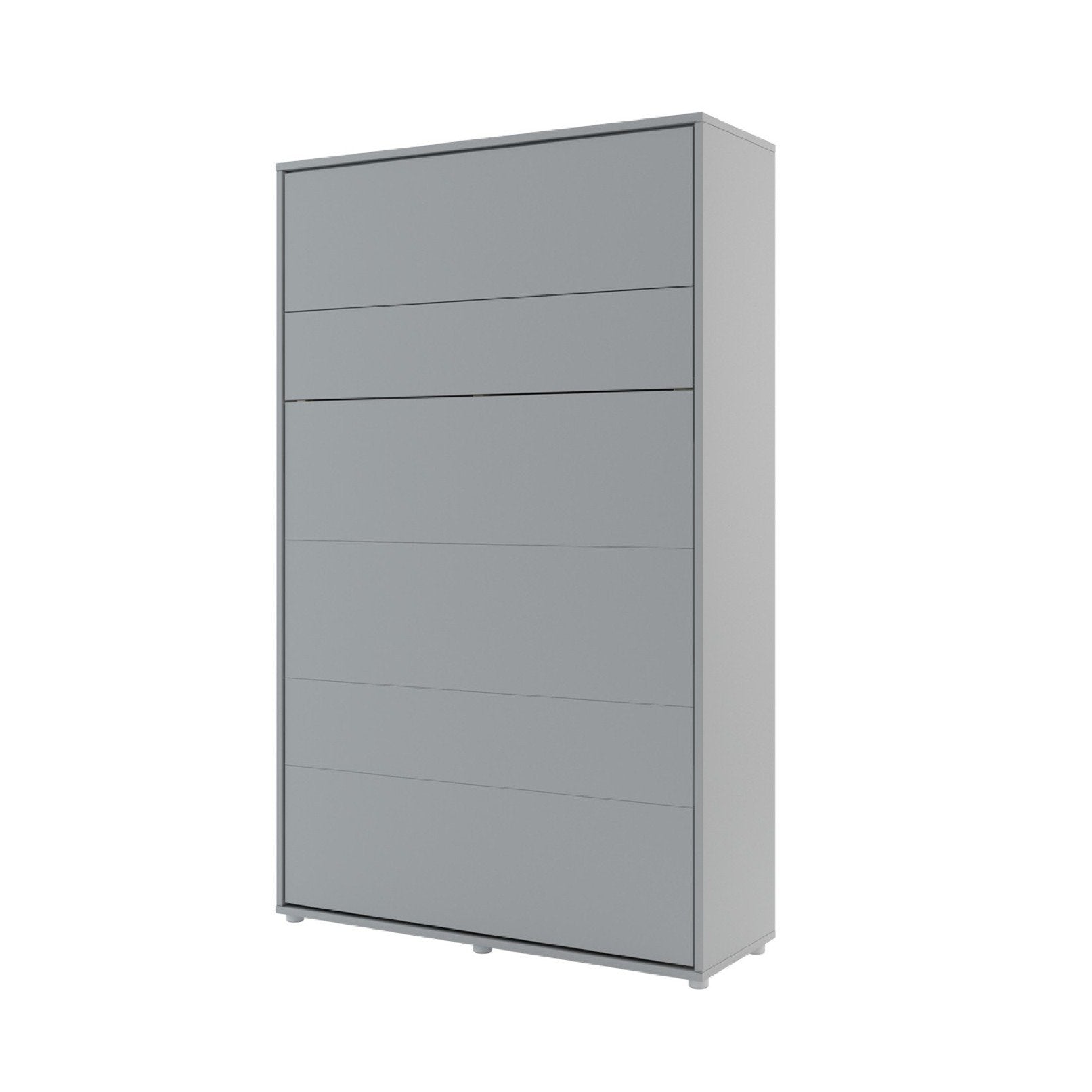 ArtNest Vertical Wall Bed 120cm with Shelf - Grey Matt