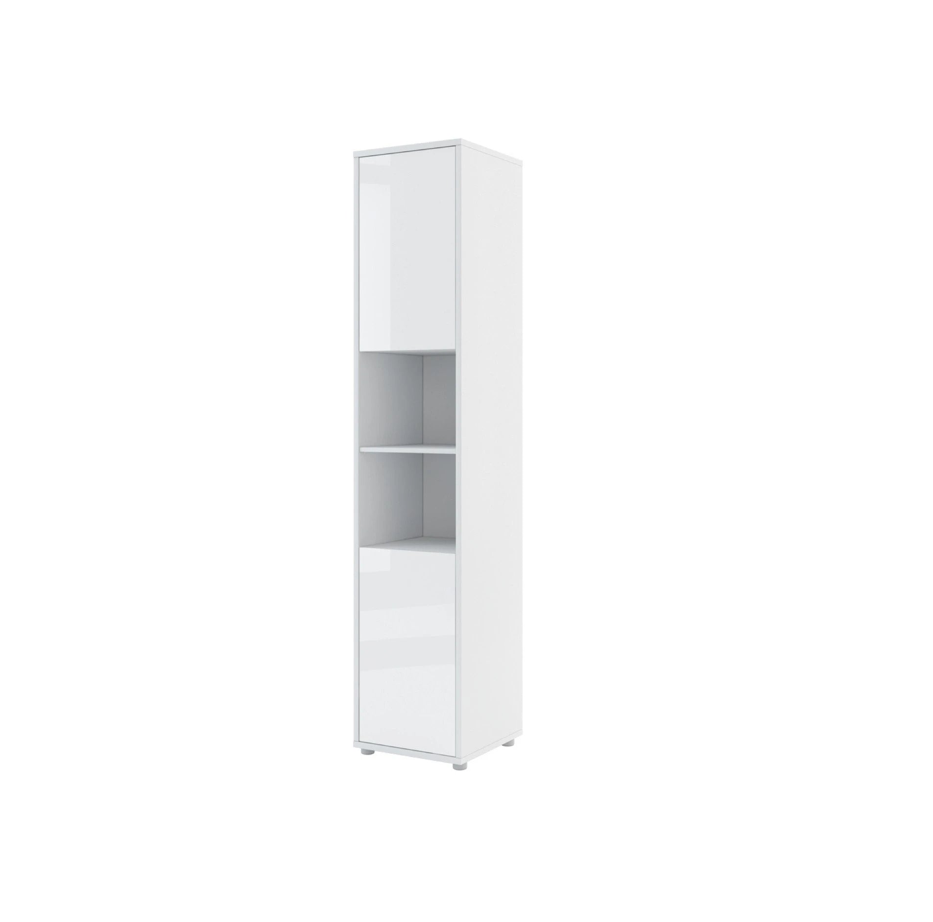 Tall Storage Cabinet for ArtNest Vertical Wall Bed Concept - White Gloss