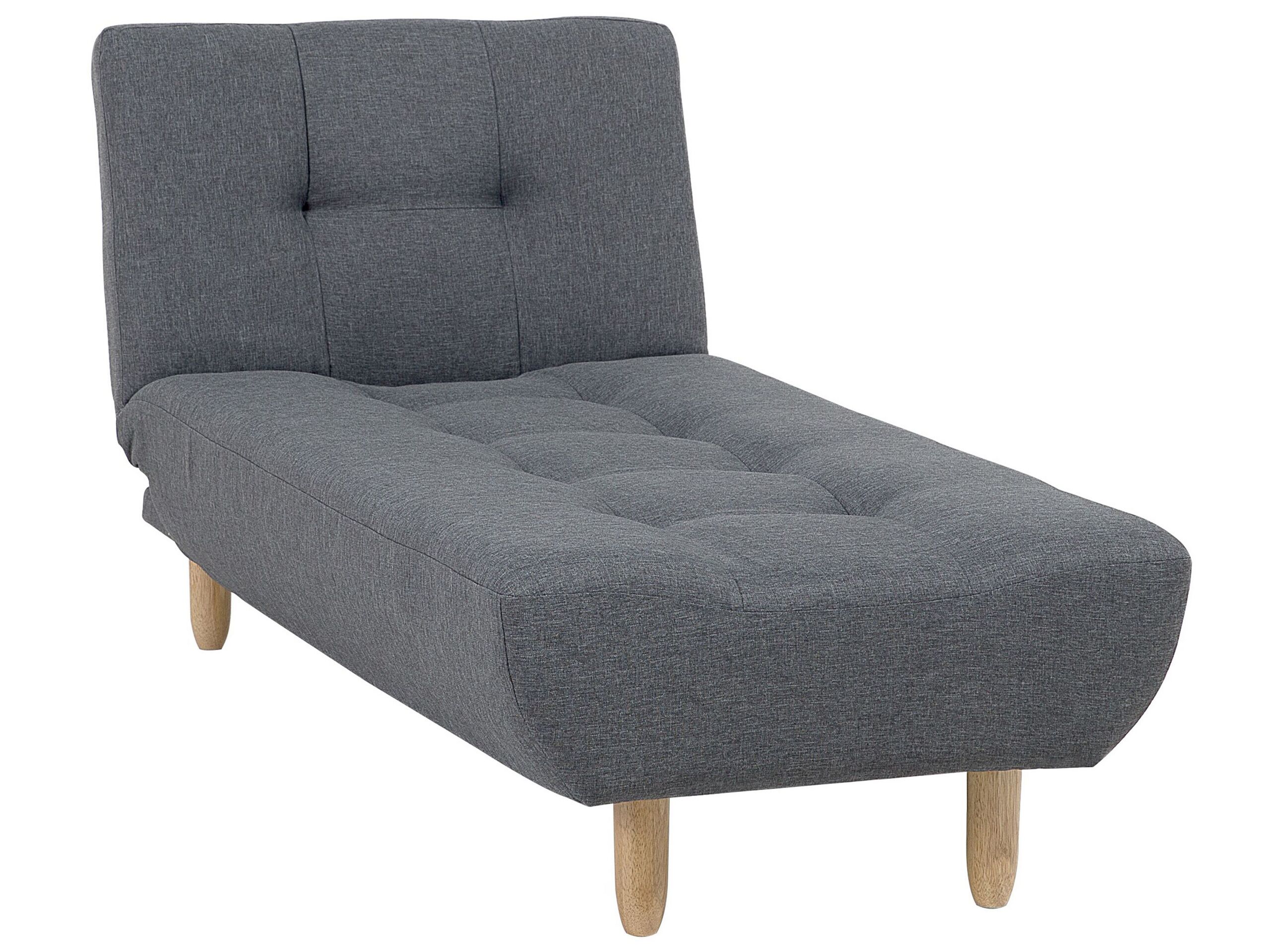 Fabric Chaise Lounge Grey ALSTEN