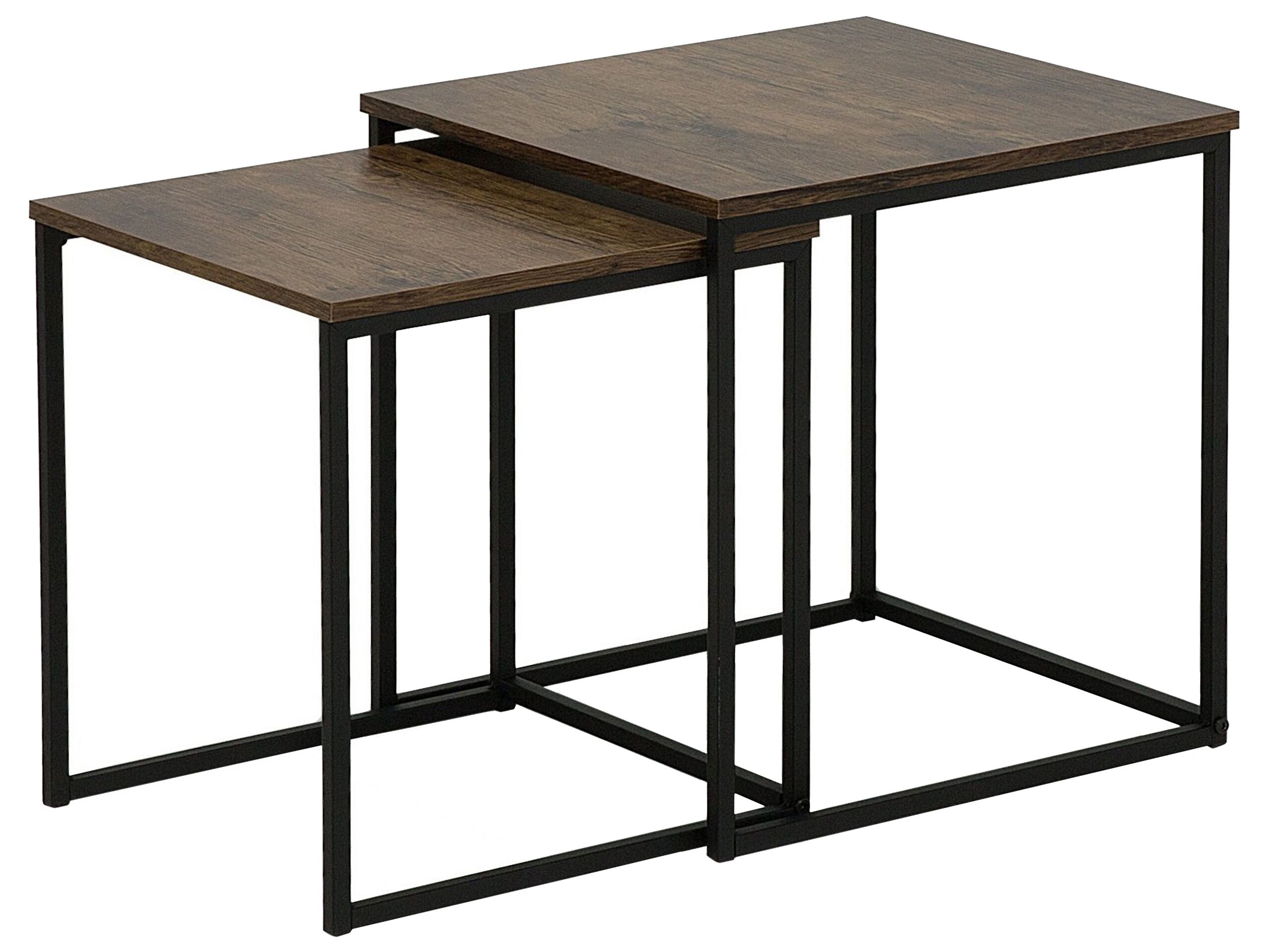 Nest of 2 Tables Dark Wood DENNY