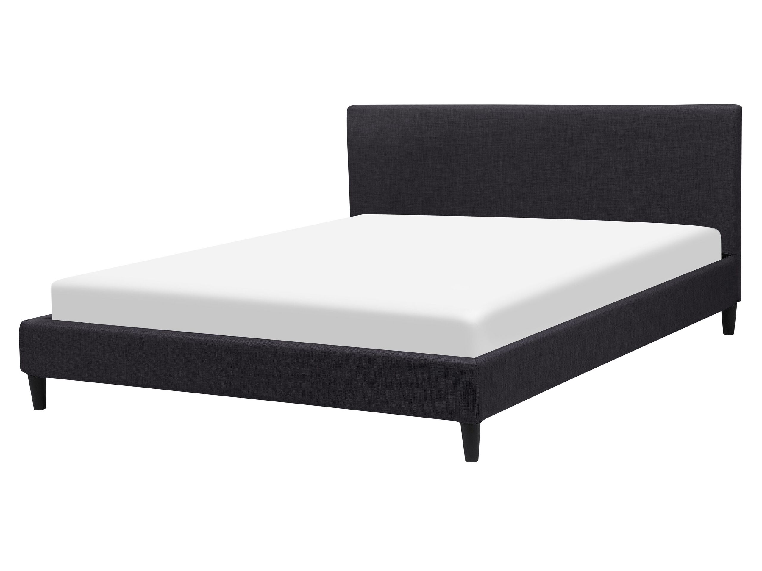 Fabric EU King Size Bed Black FITOU
