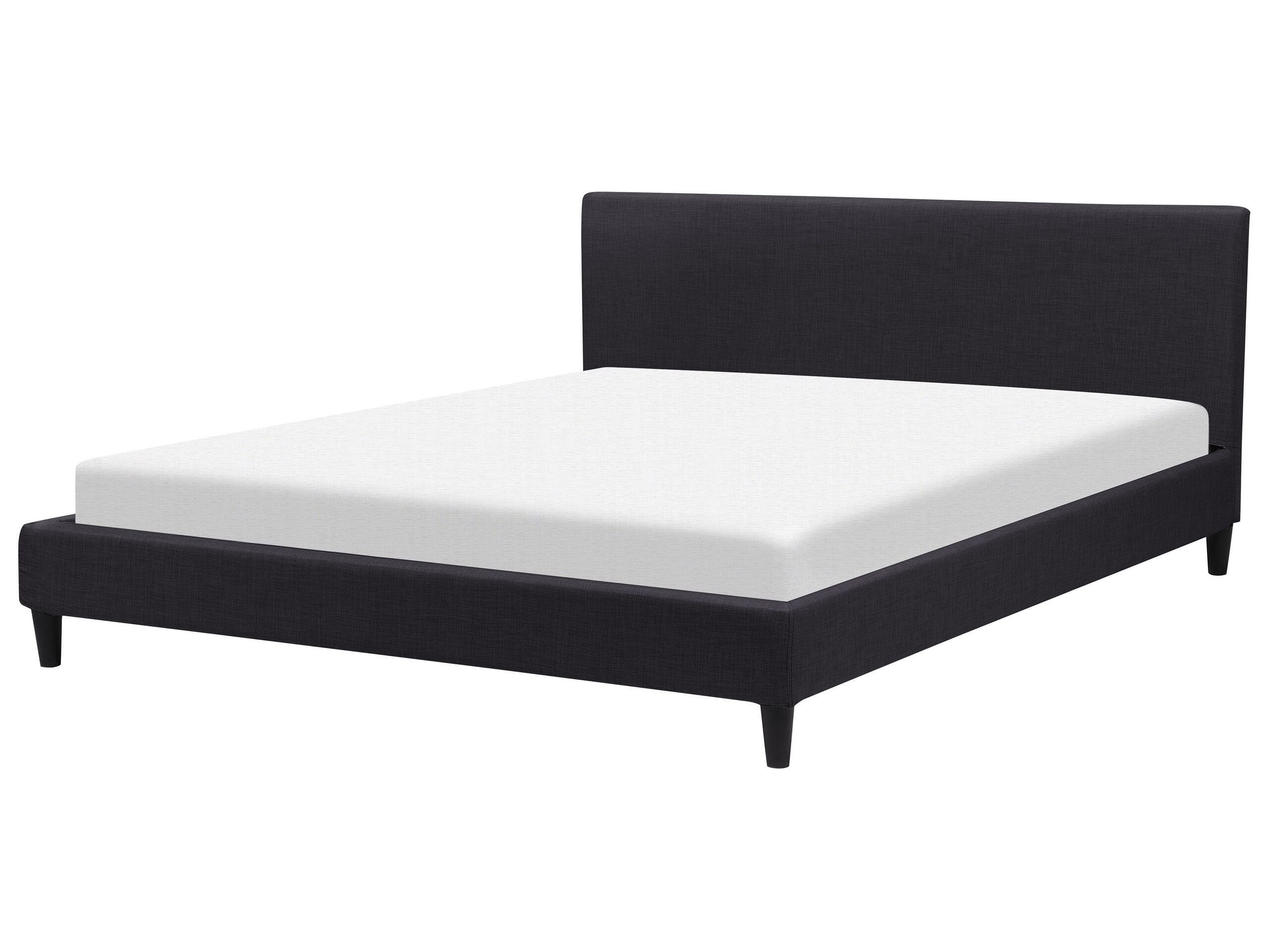 Fabric EU Super King Size Bed Black FITOU