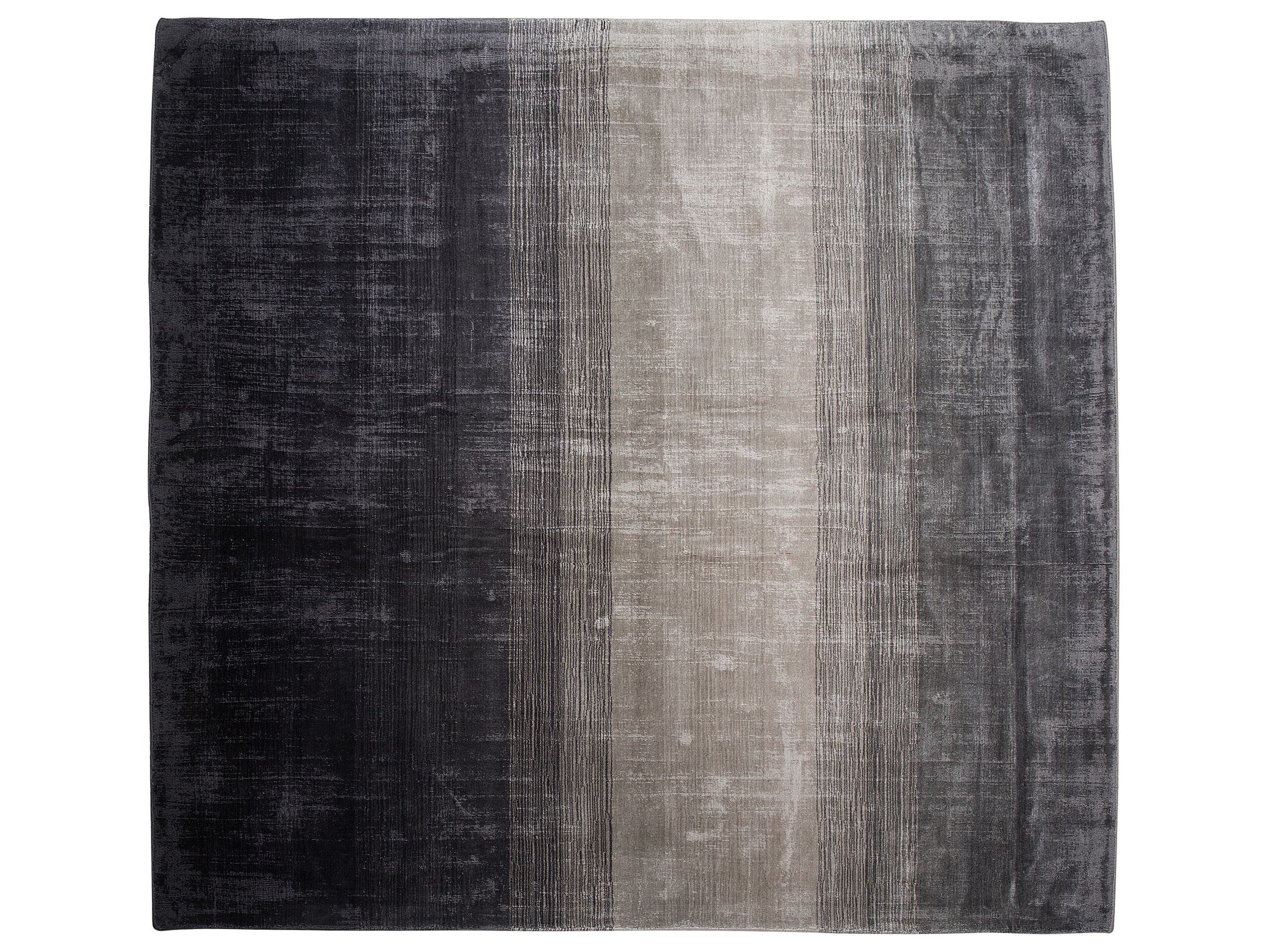 Viscose Rug 200x200cm Grey and Black