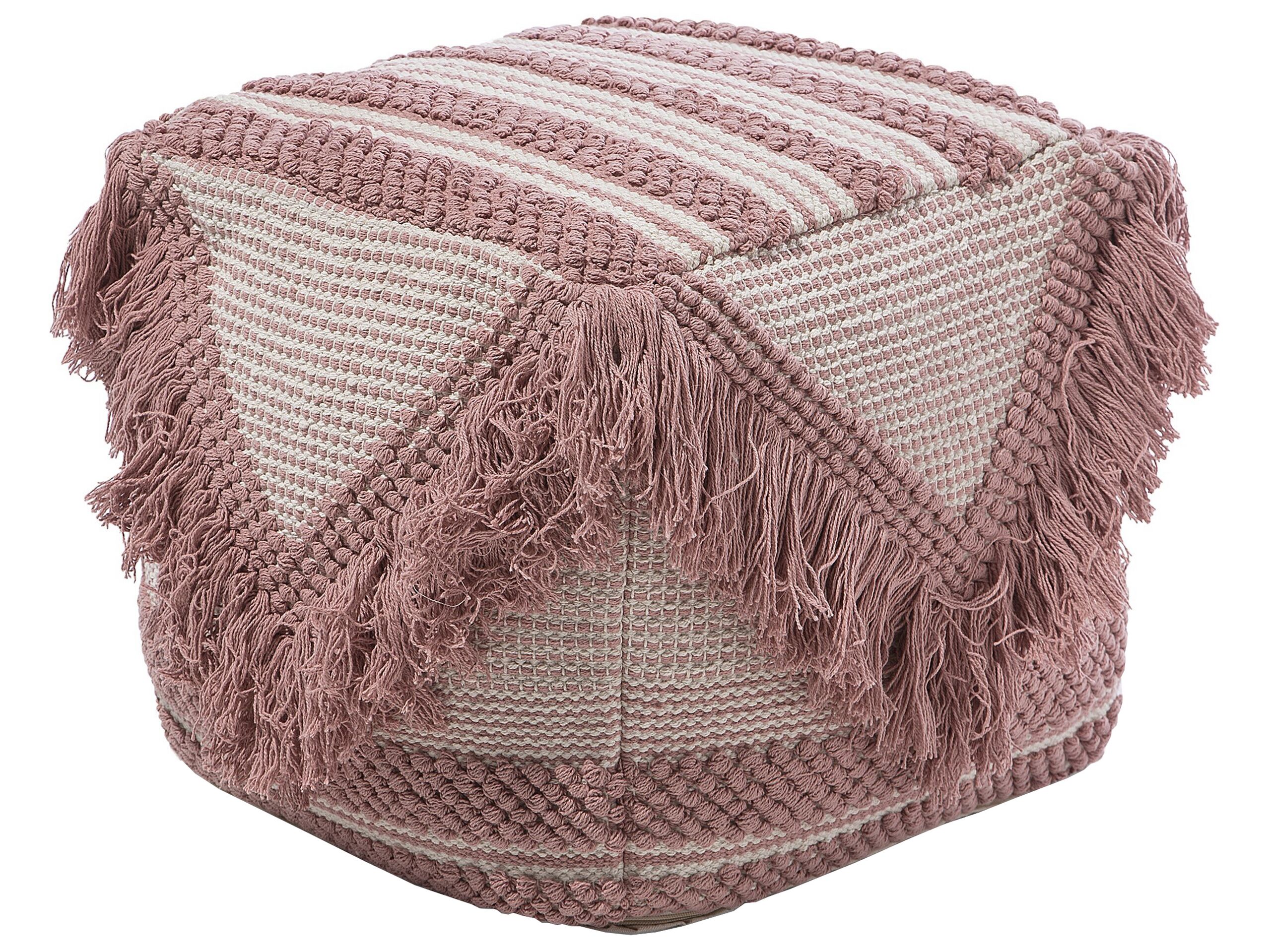 Pouffe Beige and Pink KOCHI