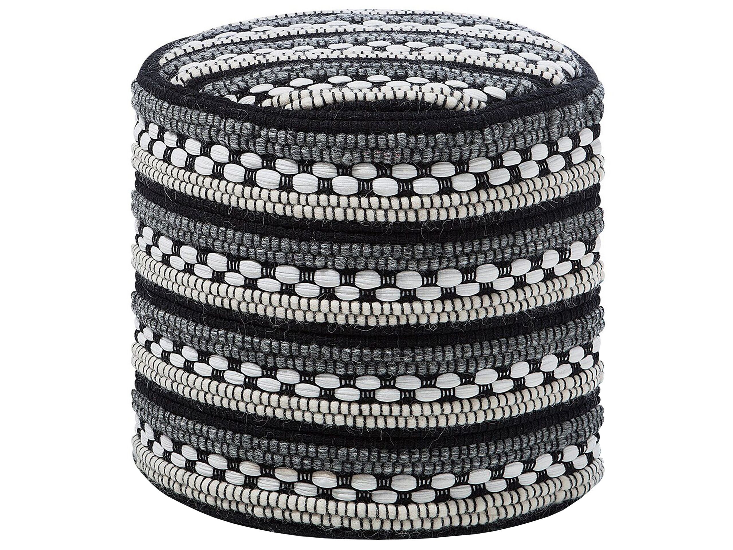Pouffe Black and White GUNTUR