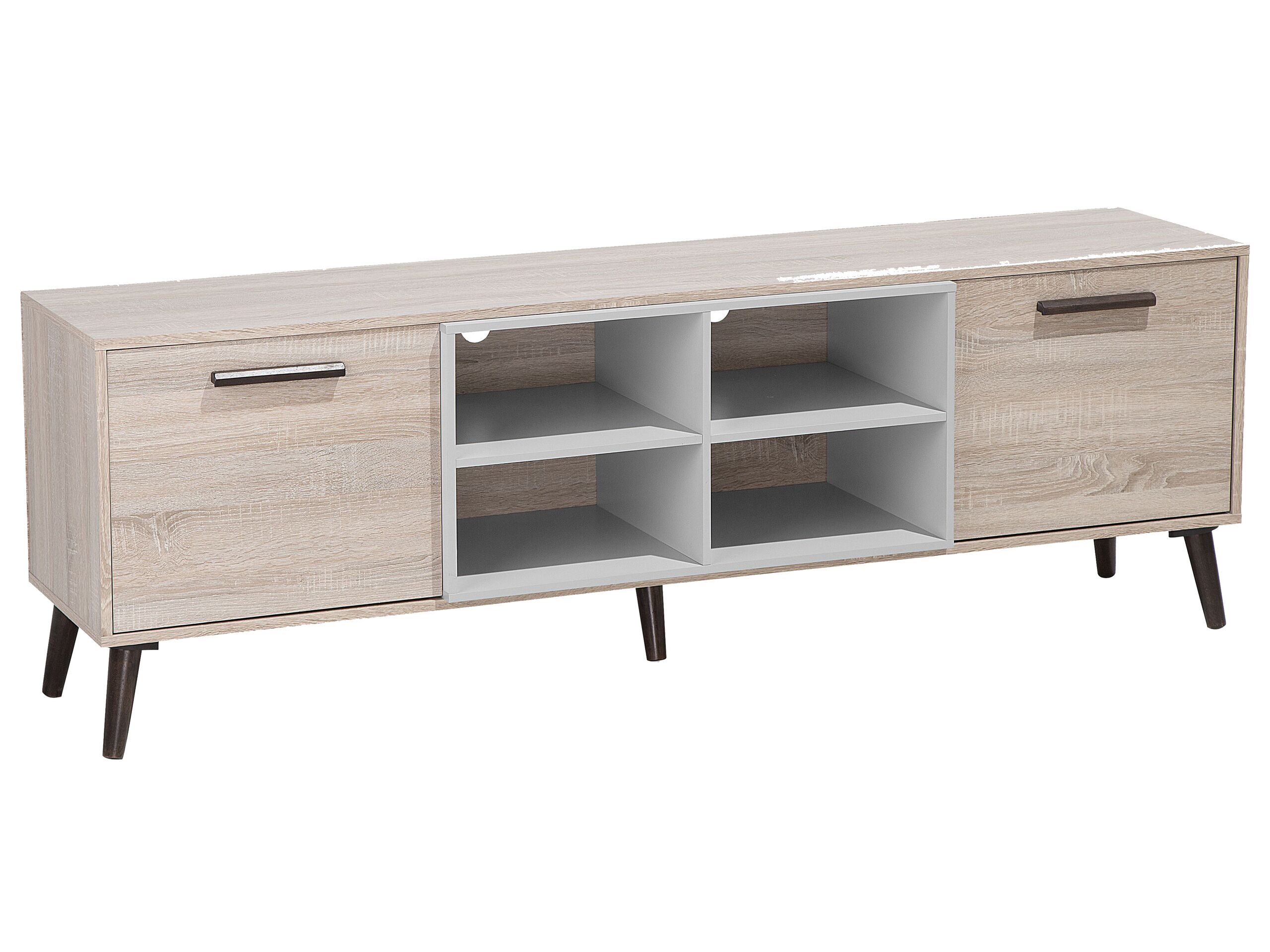 TV Stand Light Wood with Grey ALLOA