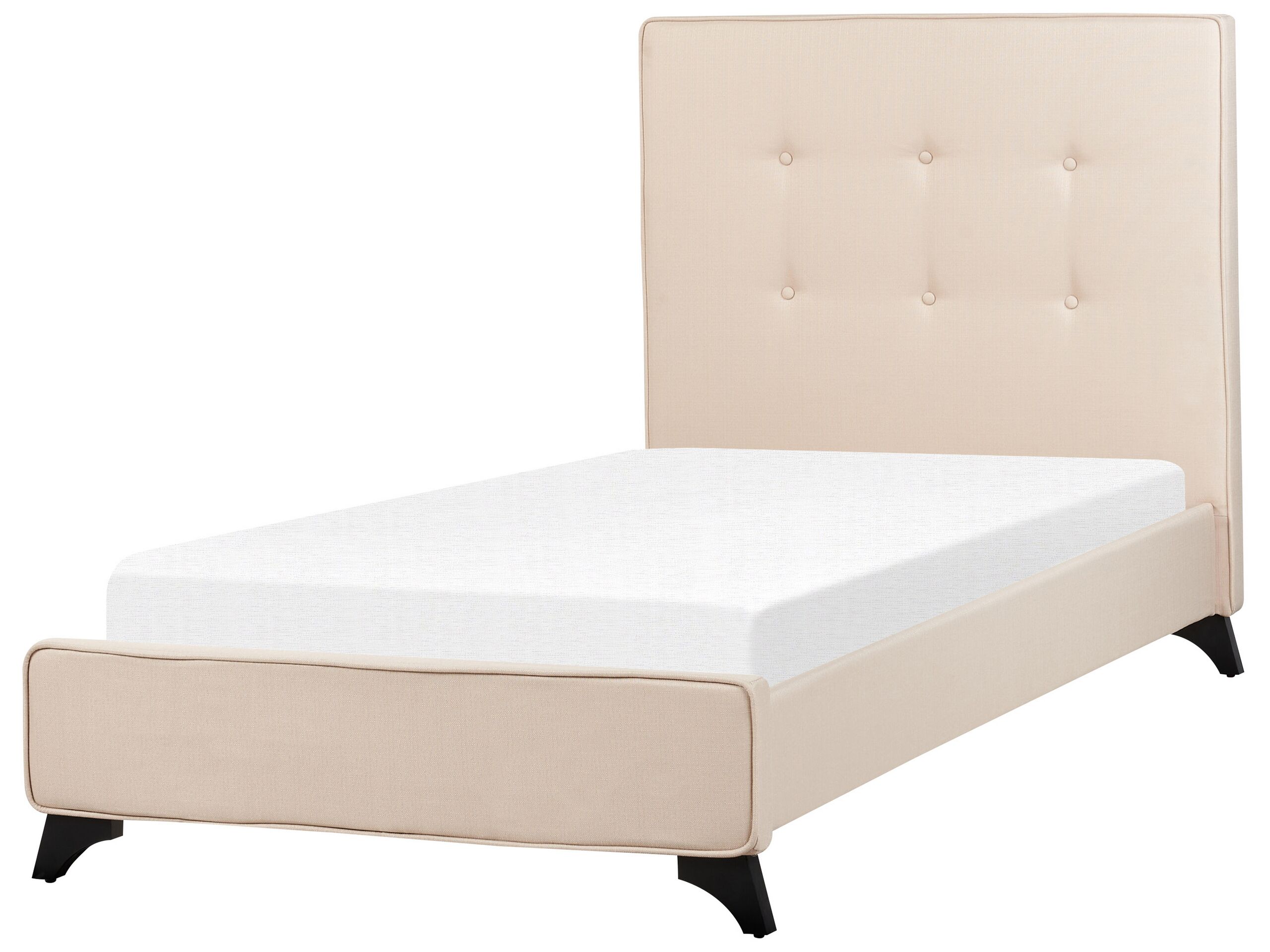 Fabric EU Single Size Bed Beige AMBASSADOR