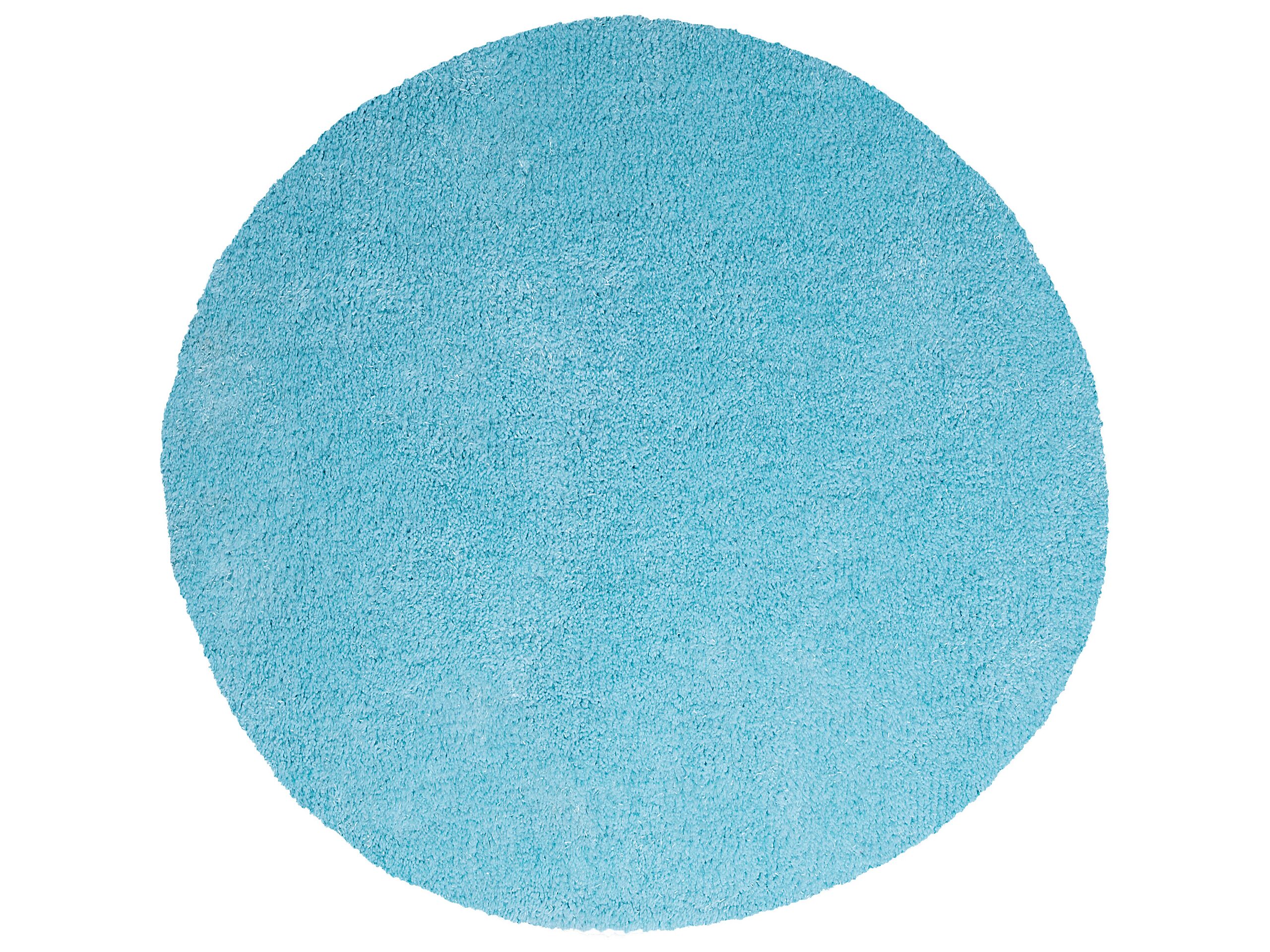 Shaggy Round Area Rug 140cm Blue