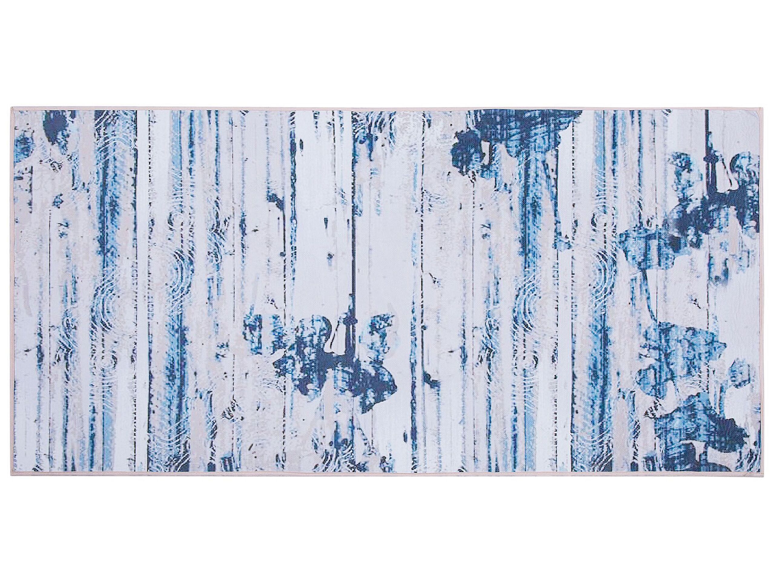 Area Rug 80x150cm Beige and Blue