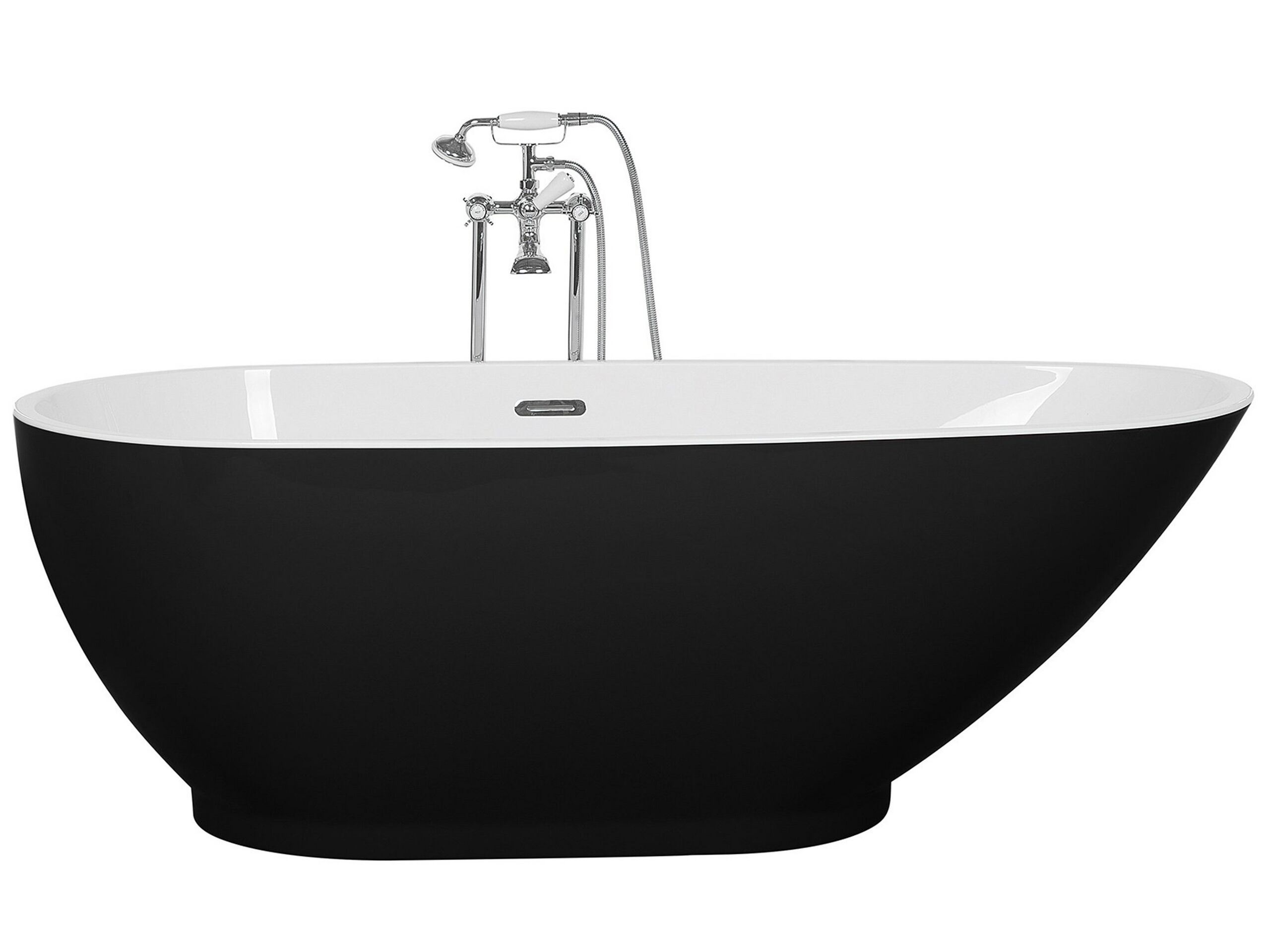 Freestanding Bath 1730 x 820 mm Black and White GUIANA