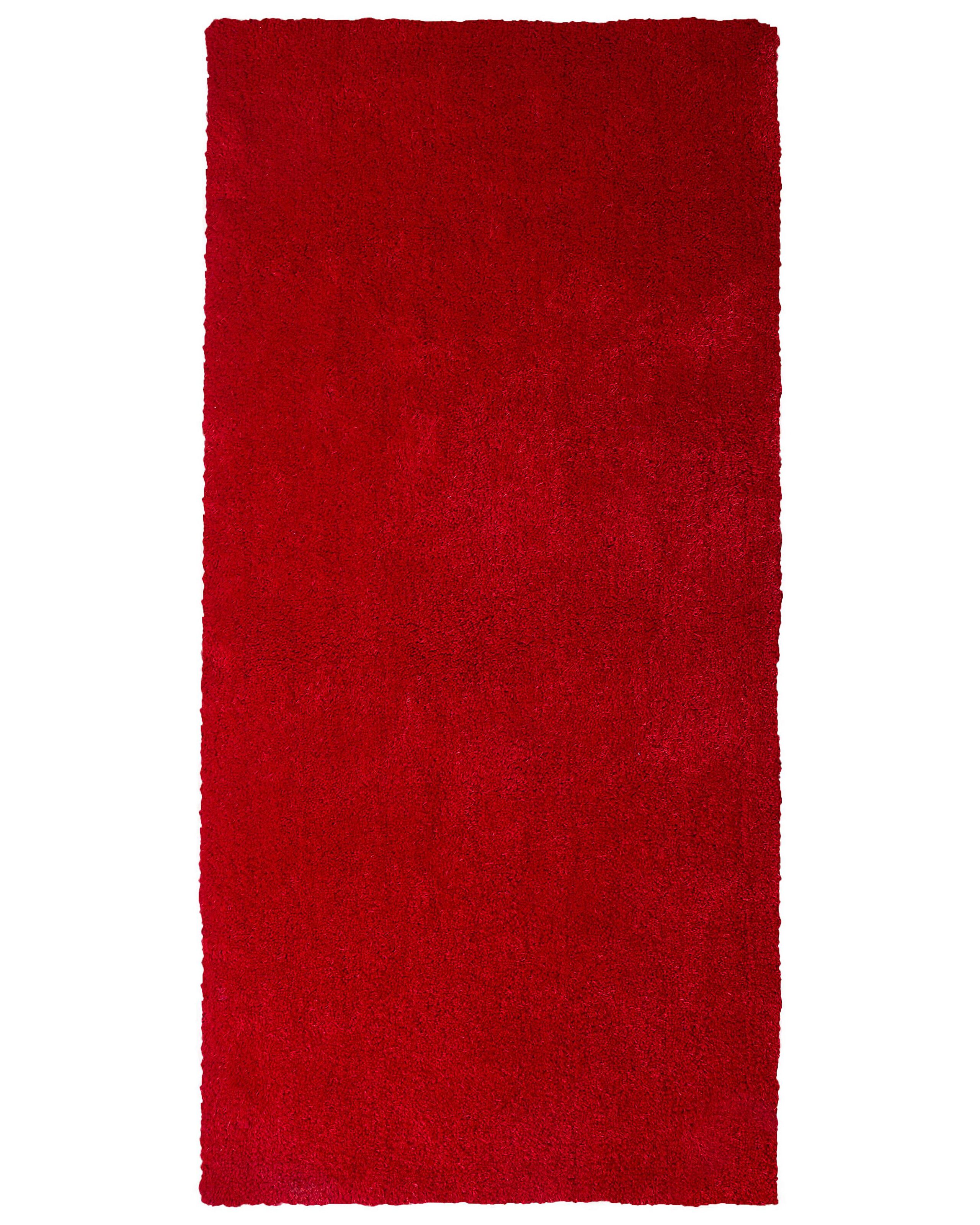Shaggy Area Rug 80x150cm Red