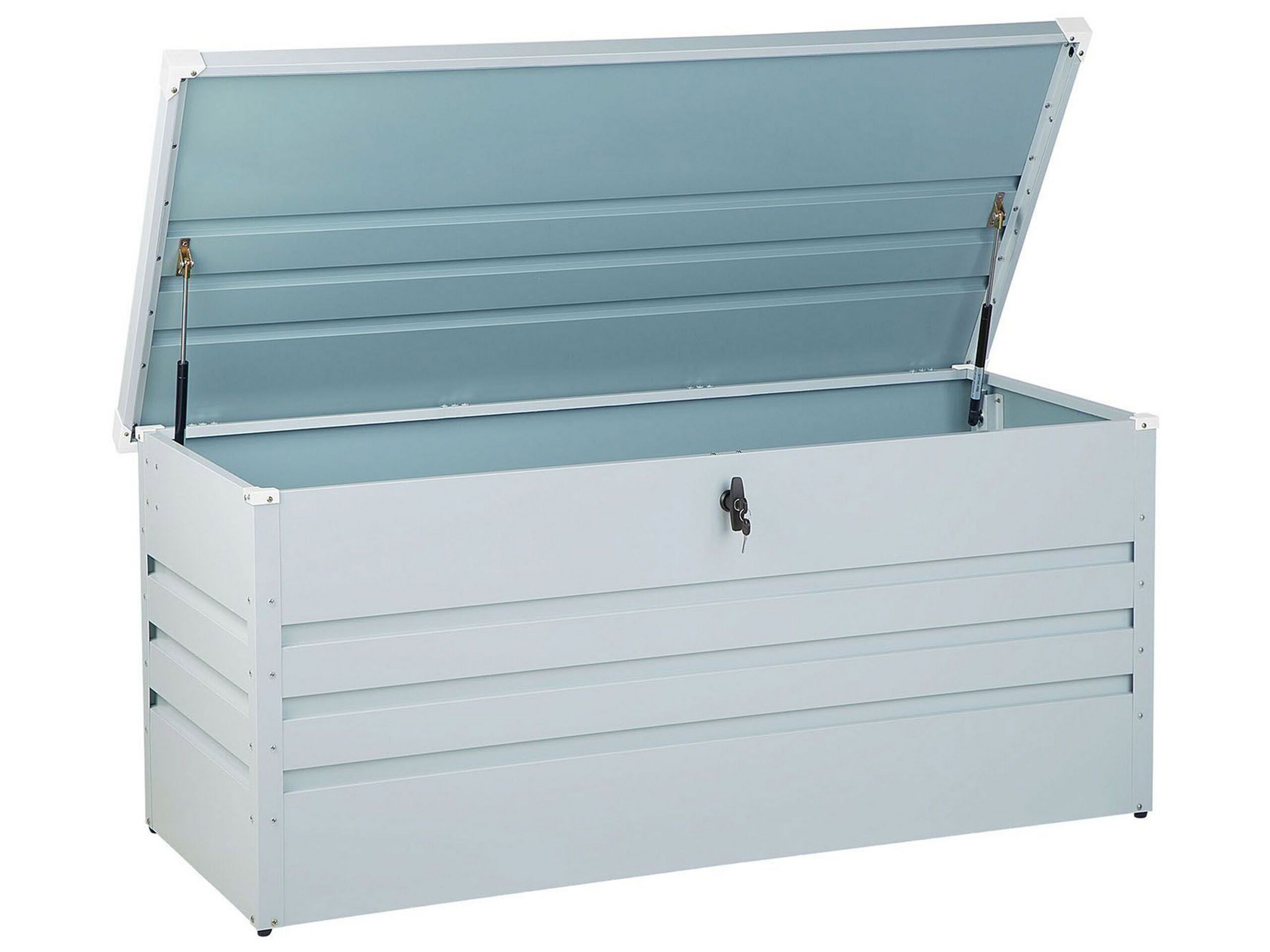 Garden Storage Box 132 x 62 cm Light Grey CEBROSA