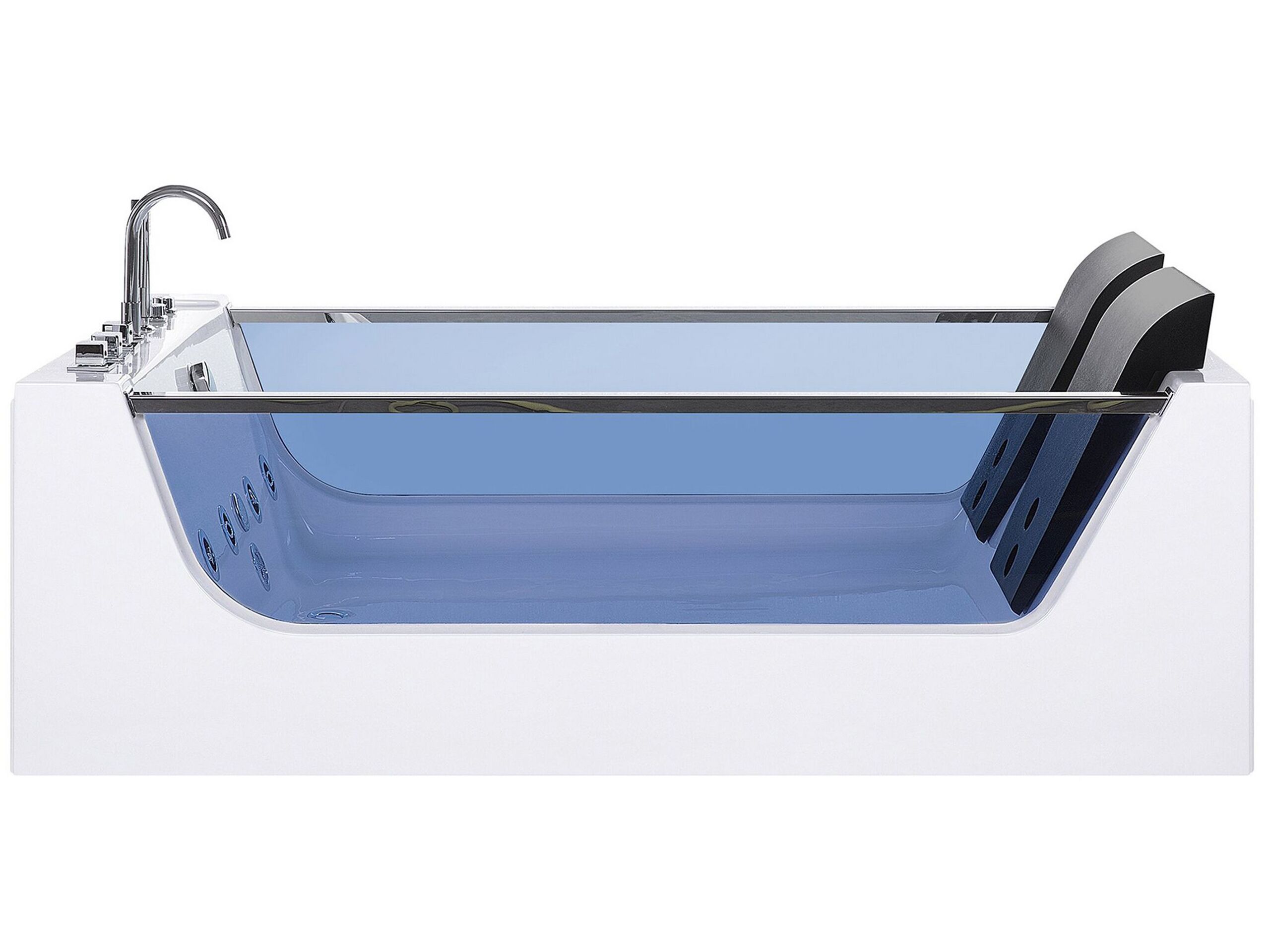 Whirlpool Bath with LED 1800 x 1200 mm White CURACAO