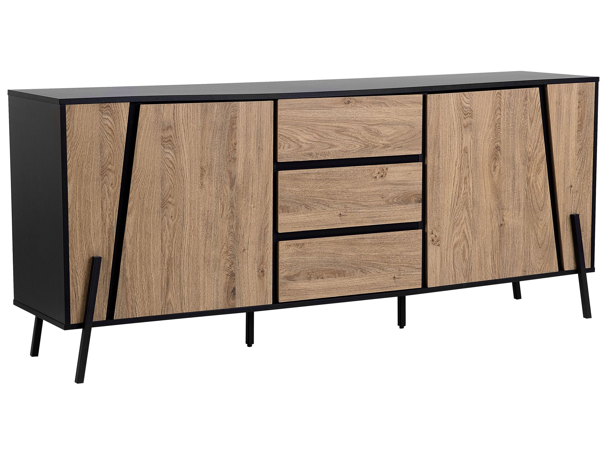 3 Drawer Sideboard Light Wood BLACKPOOL