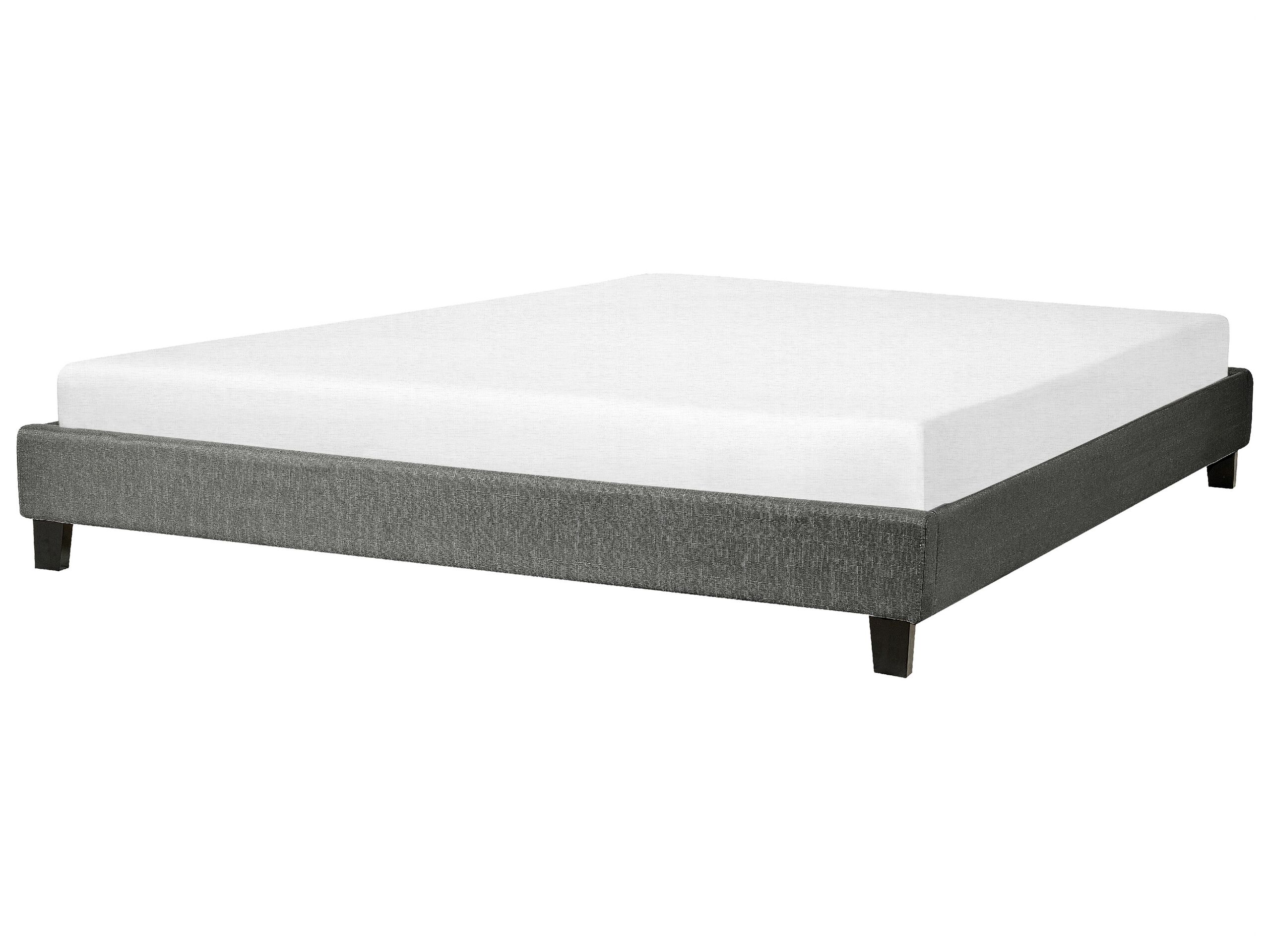 Fabric EU Super King Size Bed Grey ROANNE