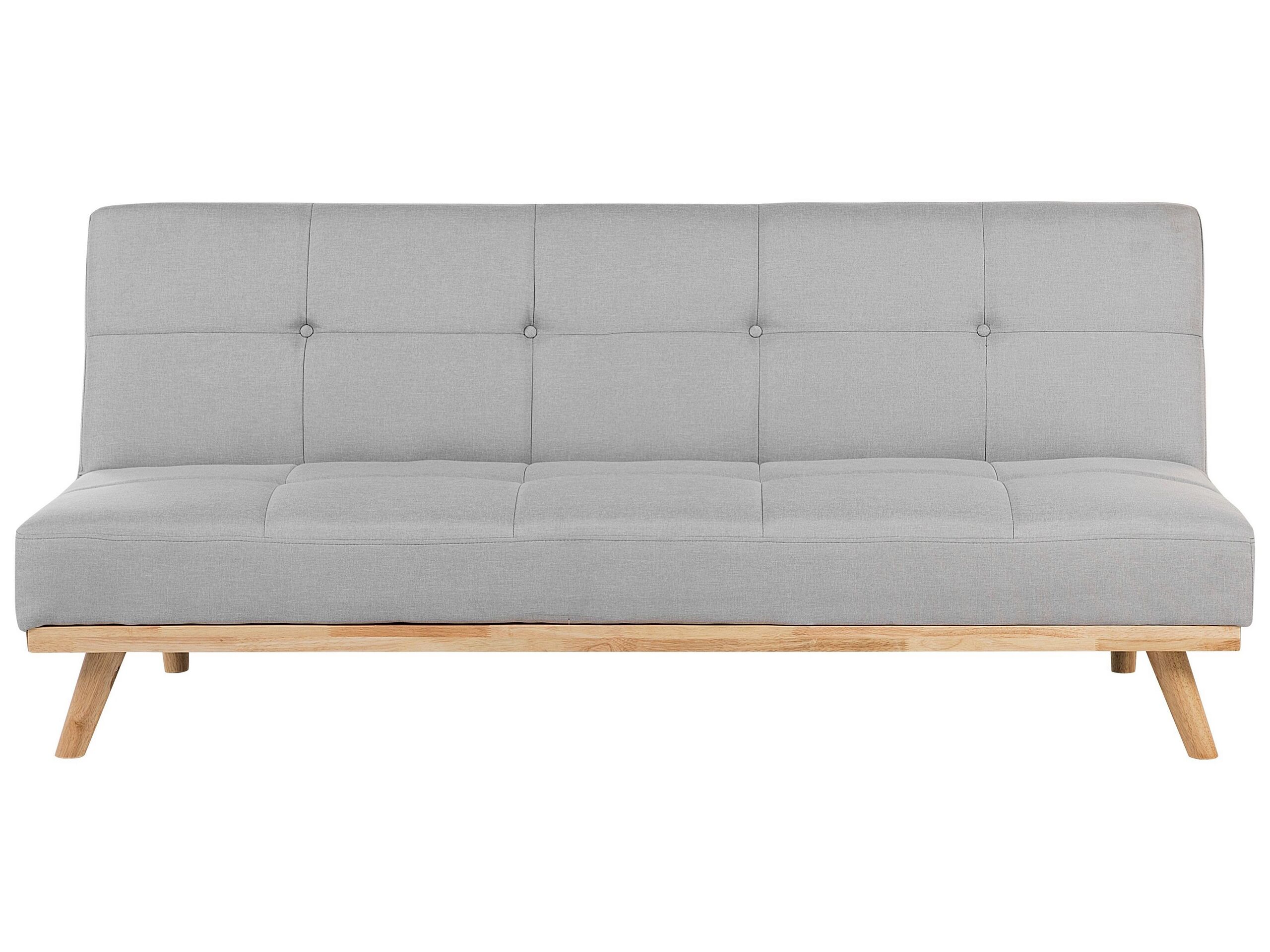 Fabric Sofa Bed Light Grey FROYA