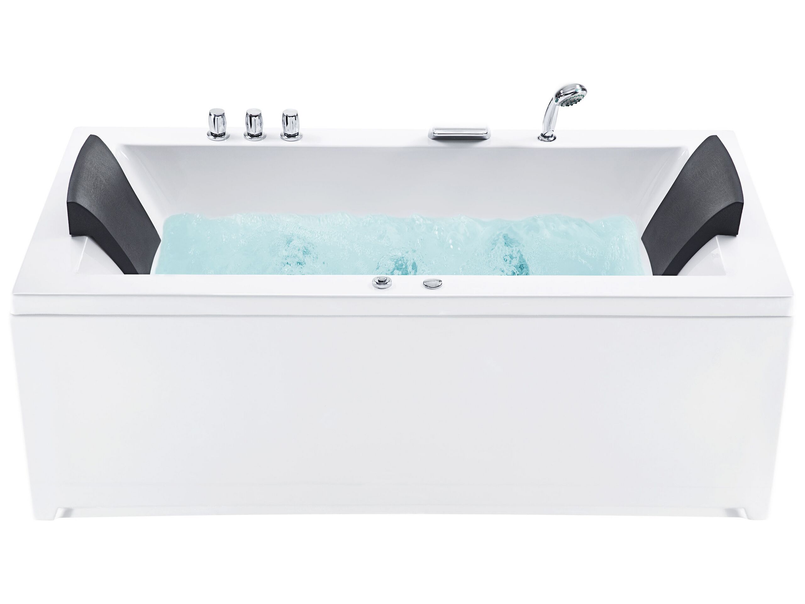 Right Hand Whirlpool Bath with LED 1830 x 900 mm White VARADERO