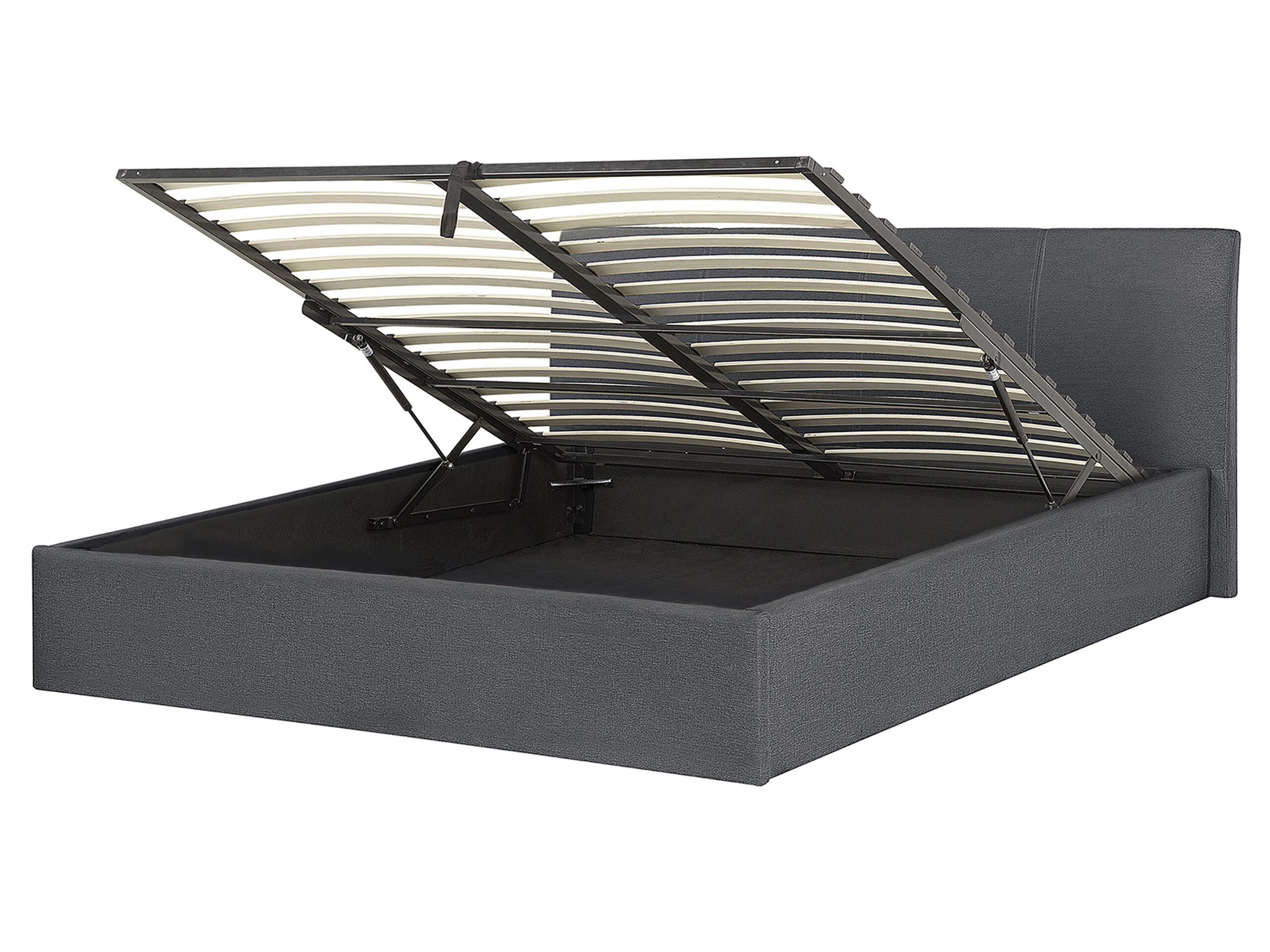 Fabric EU King Size Ottoman Bed Grey ORBEY