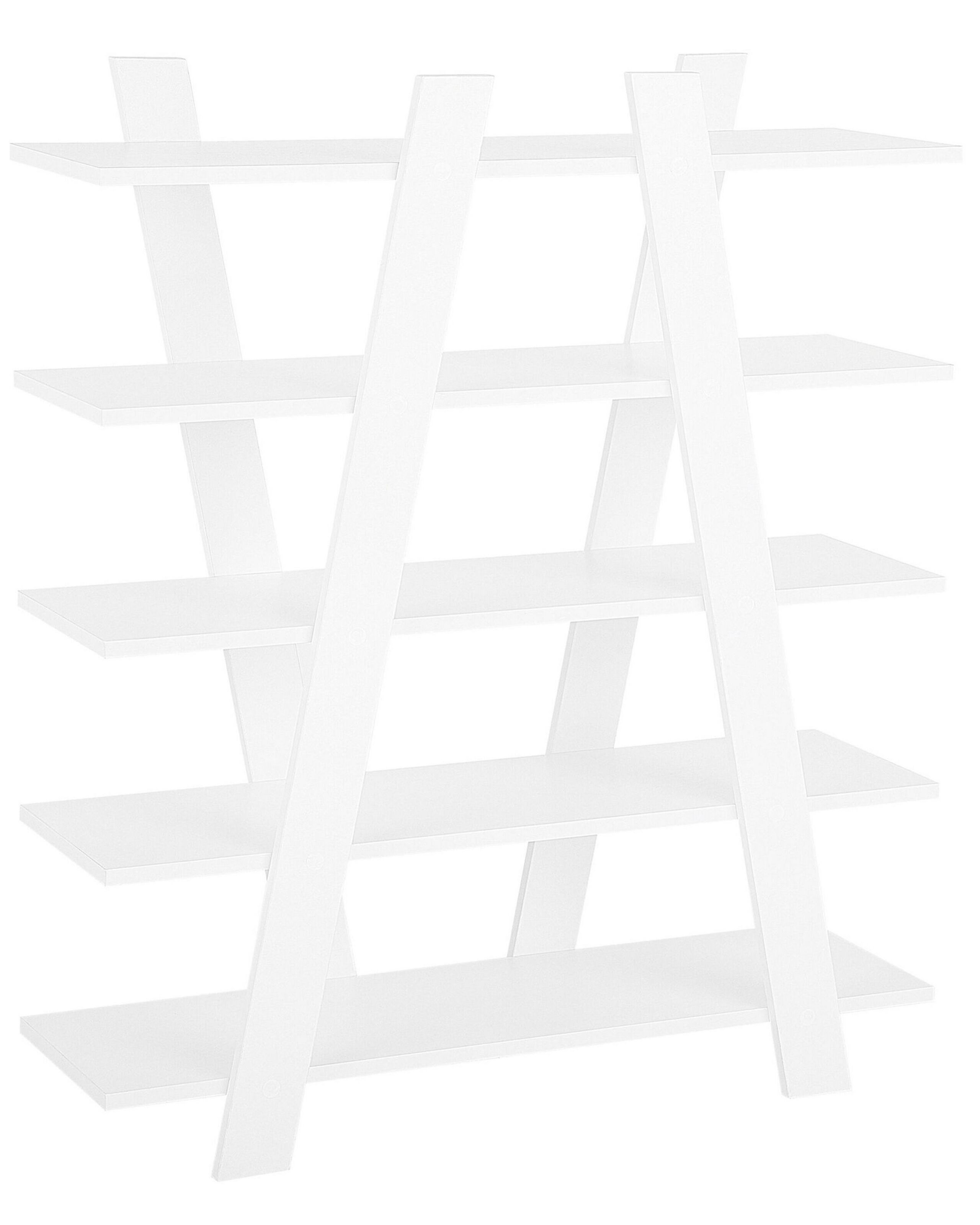 5 Tier Bookcase White ESCALANTE
