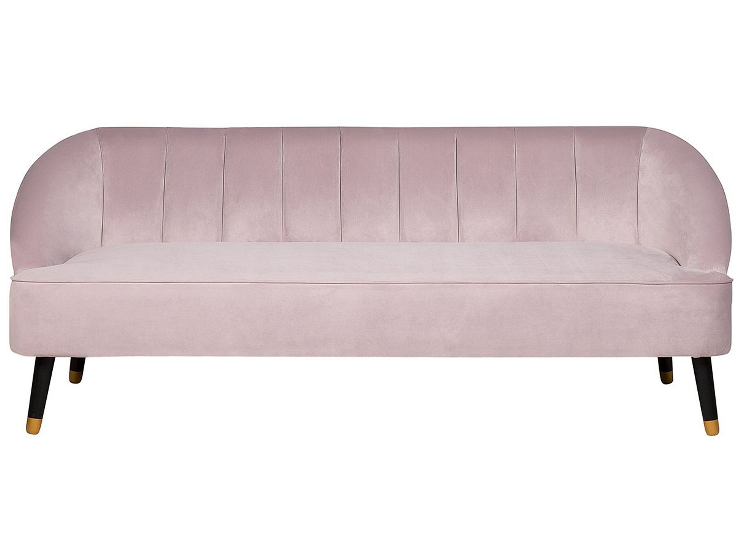 3 Seater Velvet Sofa Pink ALSVAG