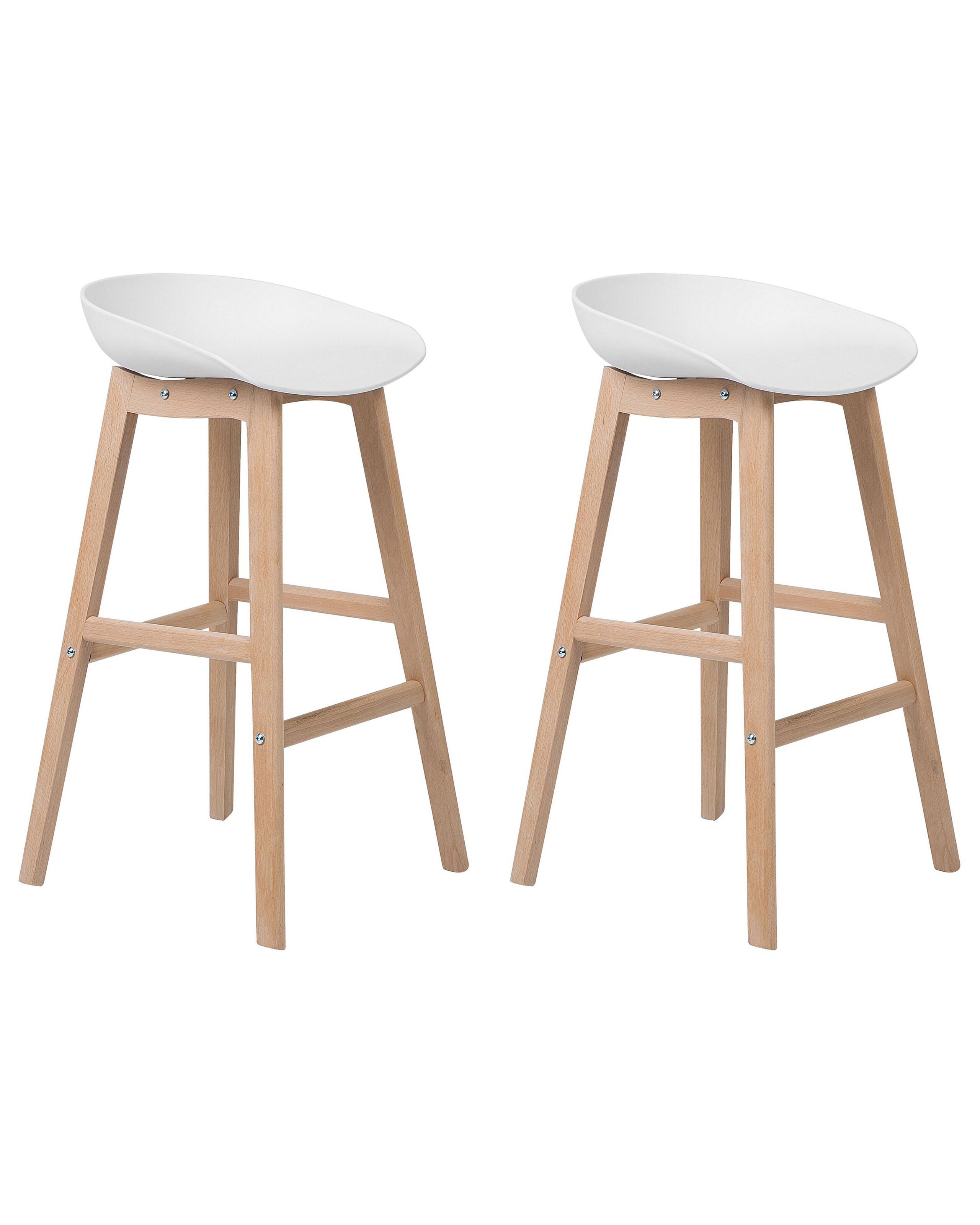 Set of 2 Bar Chairs White MICCO