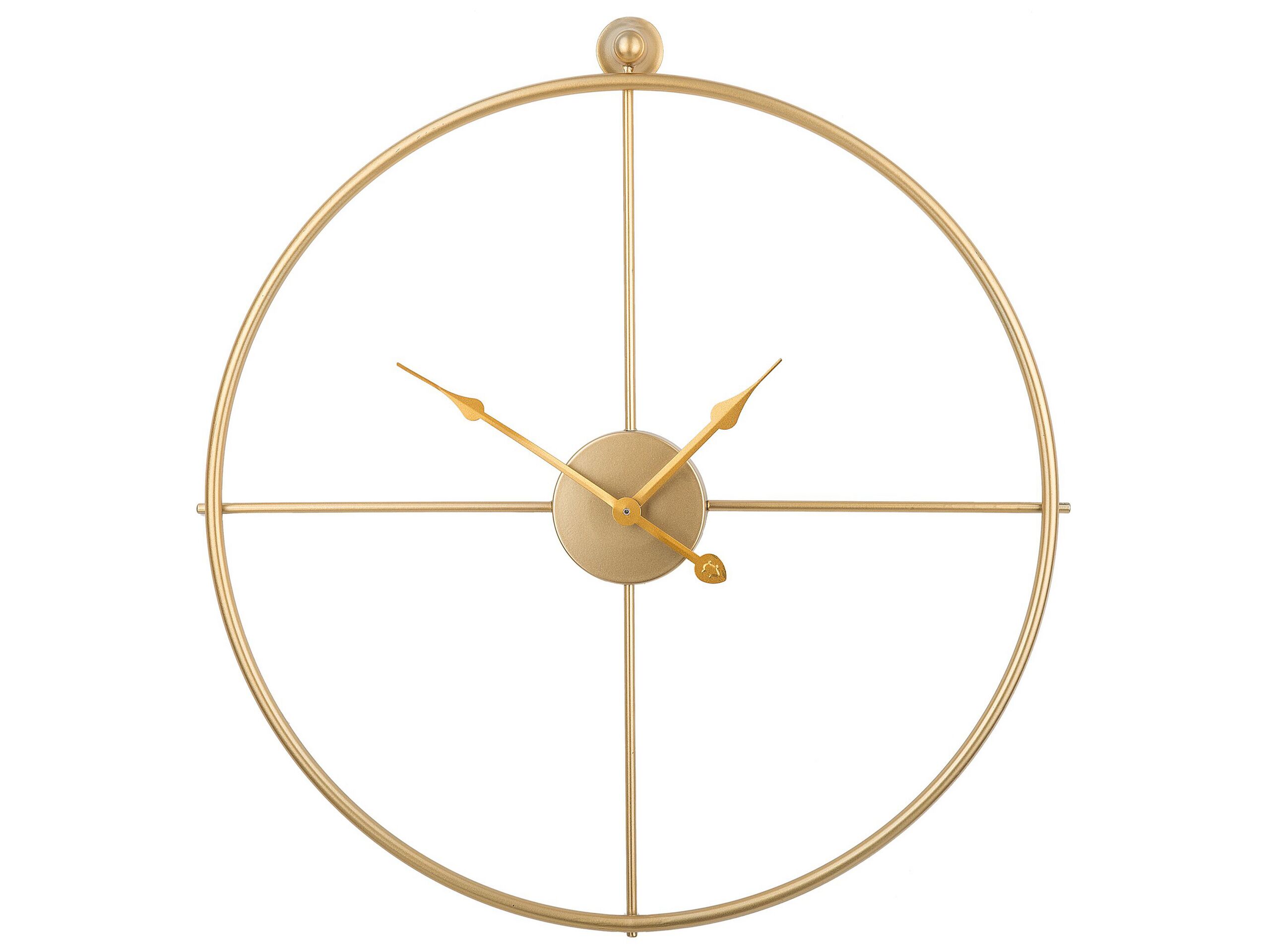 Iron Skeleton Wall Clock 50cm Gold