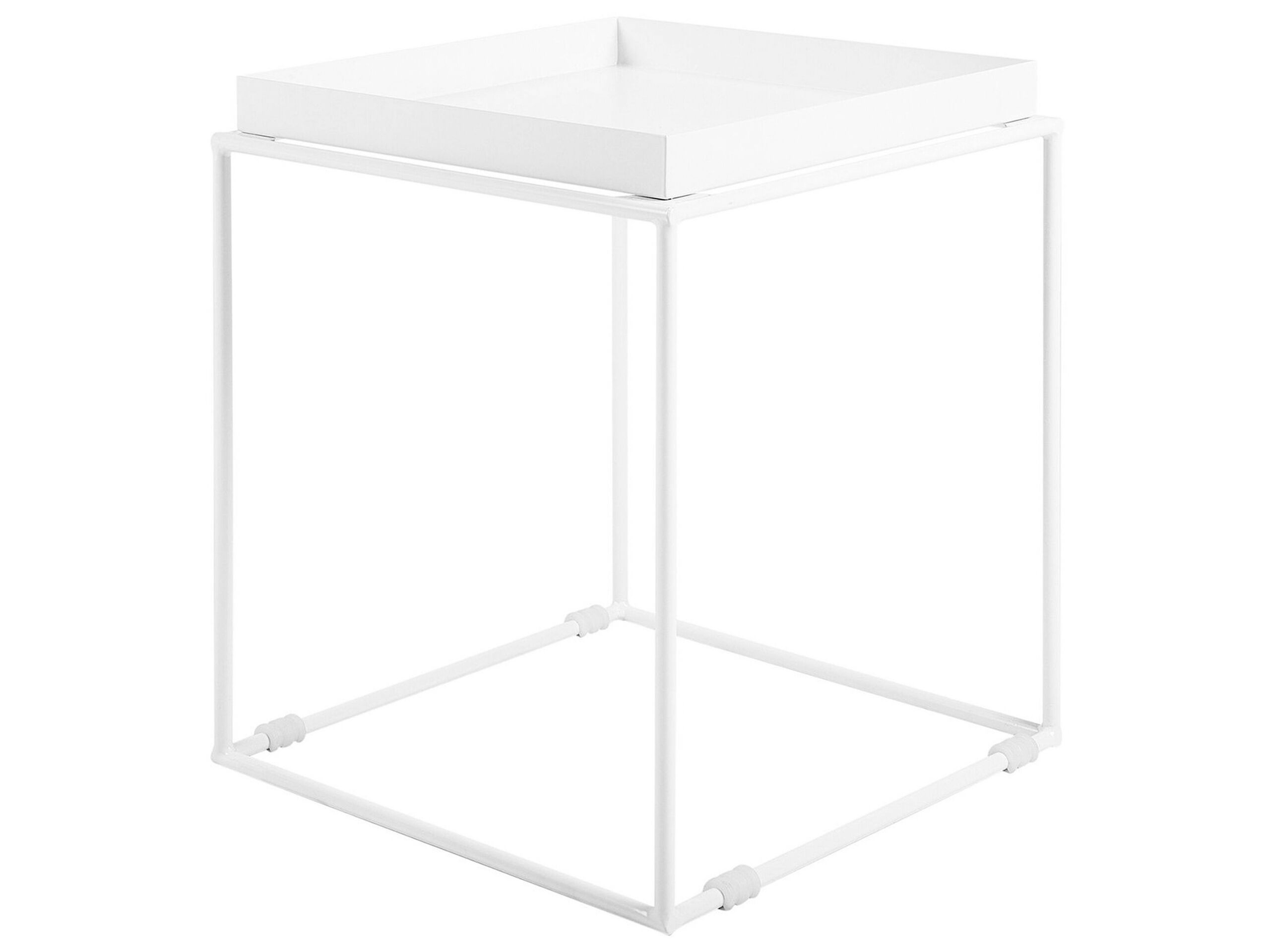 Metal Side Table White SAXON