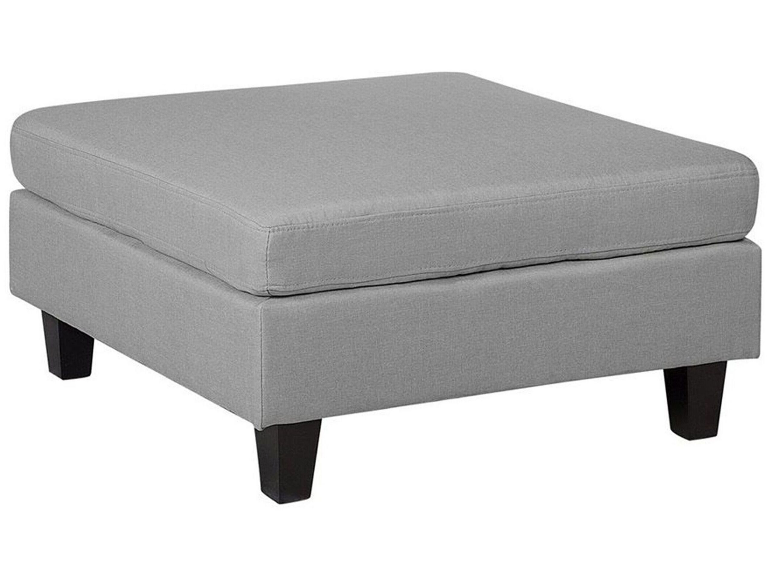 Fabric Ottoman Light Grey FEVIK