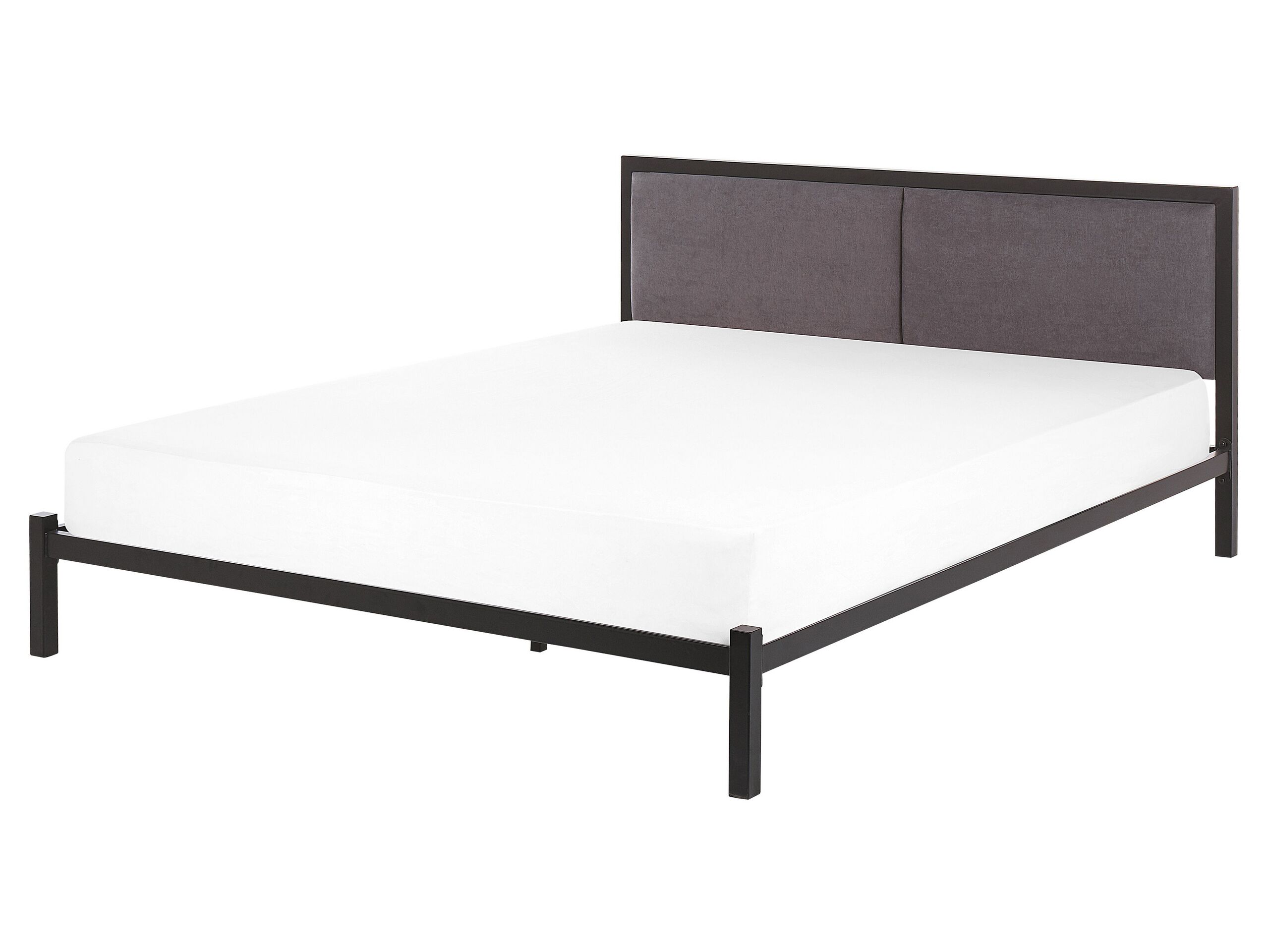 Metal EU King Size Bed Black CLAMART
