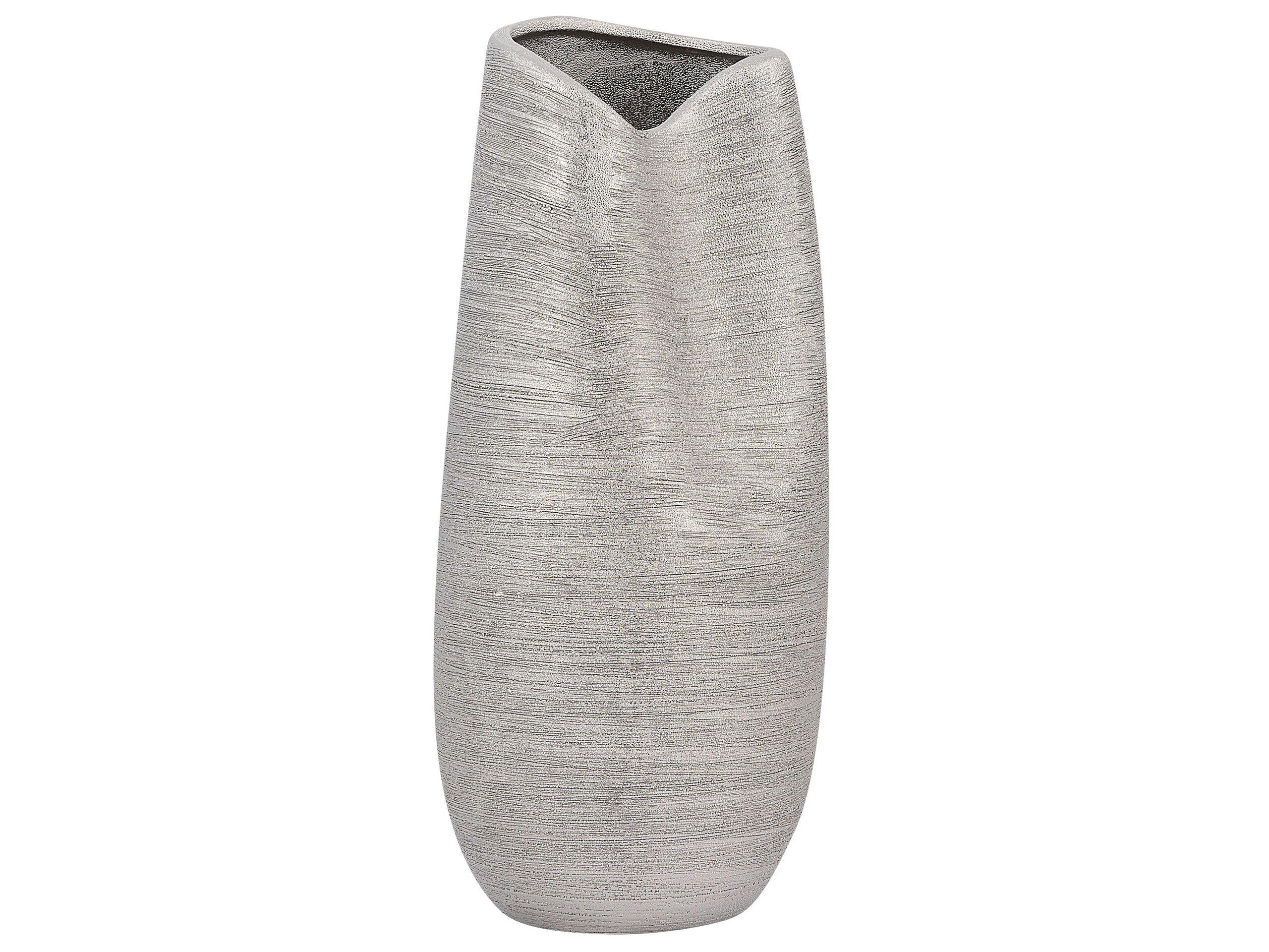 Stoneware Decorative Vase 32 Silver
