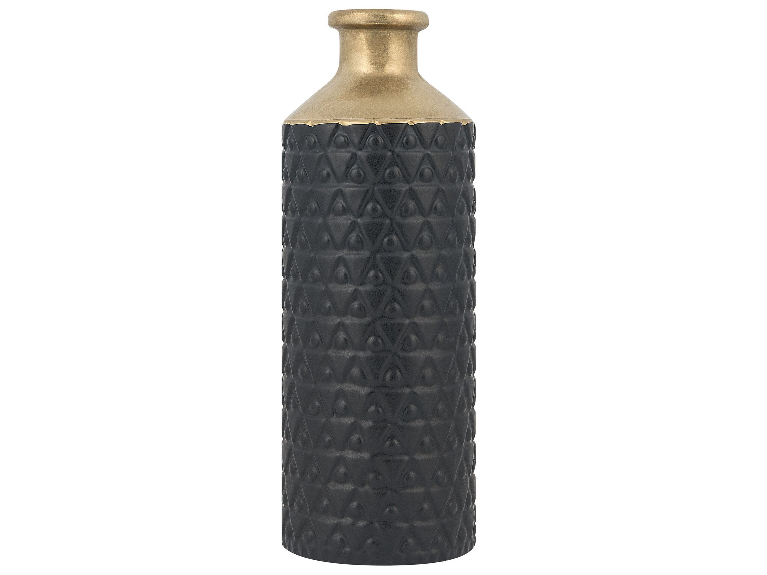 Stoneware Decorative Vase 39 Black Gold