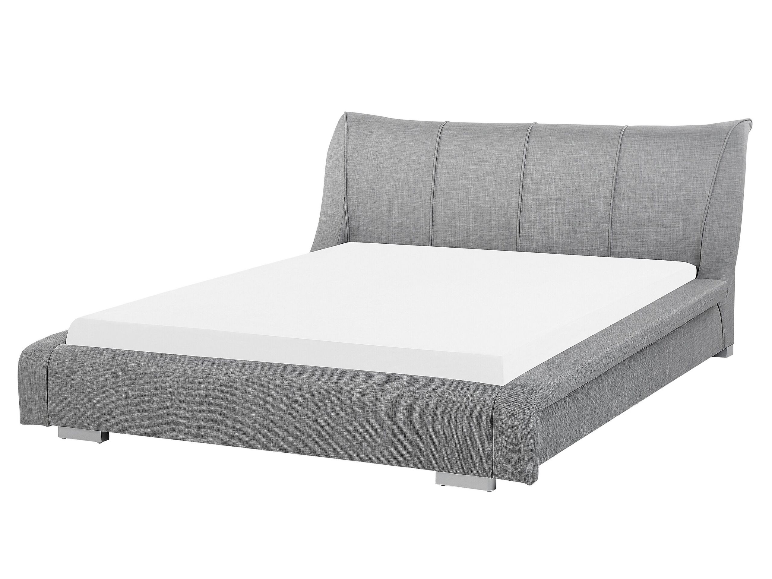 Fabric EU King Size Bed Grey NANTES