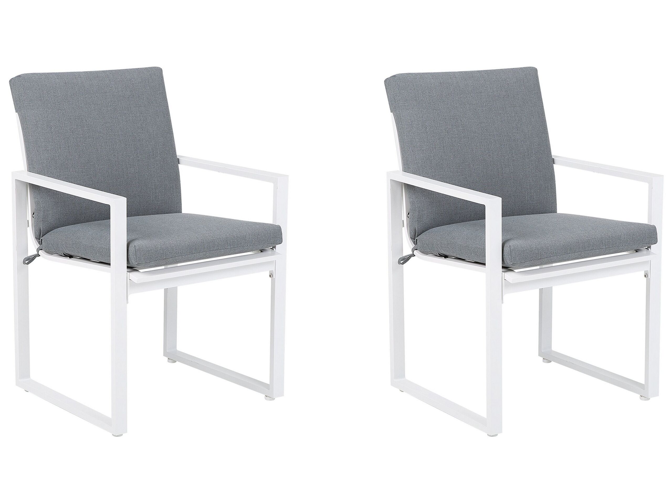 Set of 2 Garden Chairs Grey PANCOLE