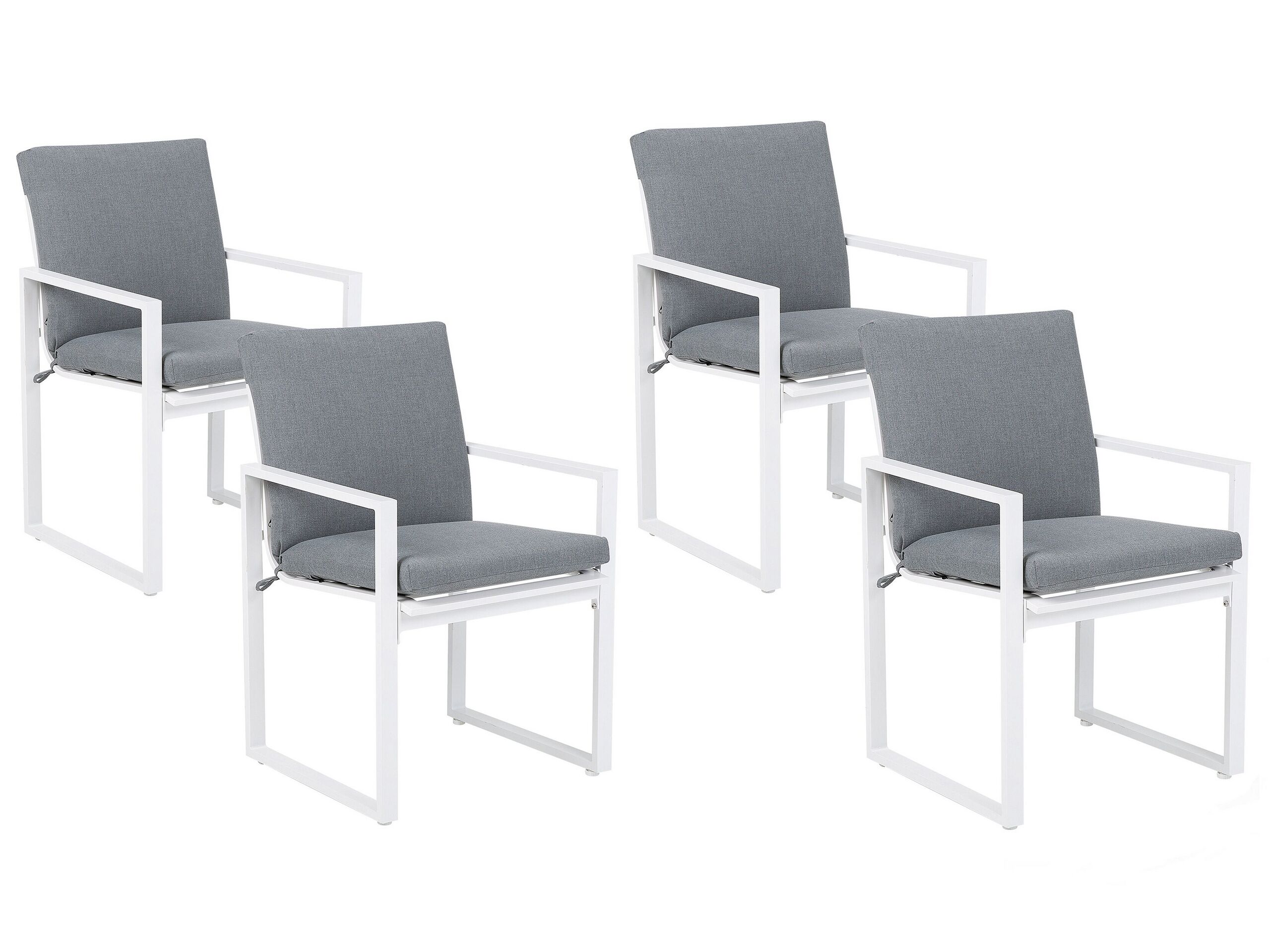 Set of 4 Garden Chairs Grey PANCOLE