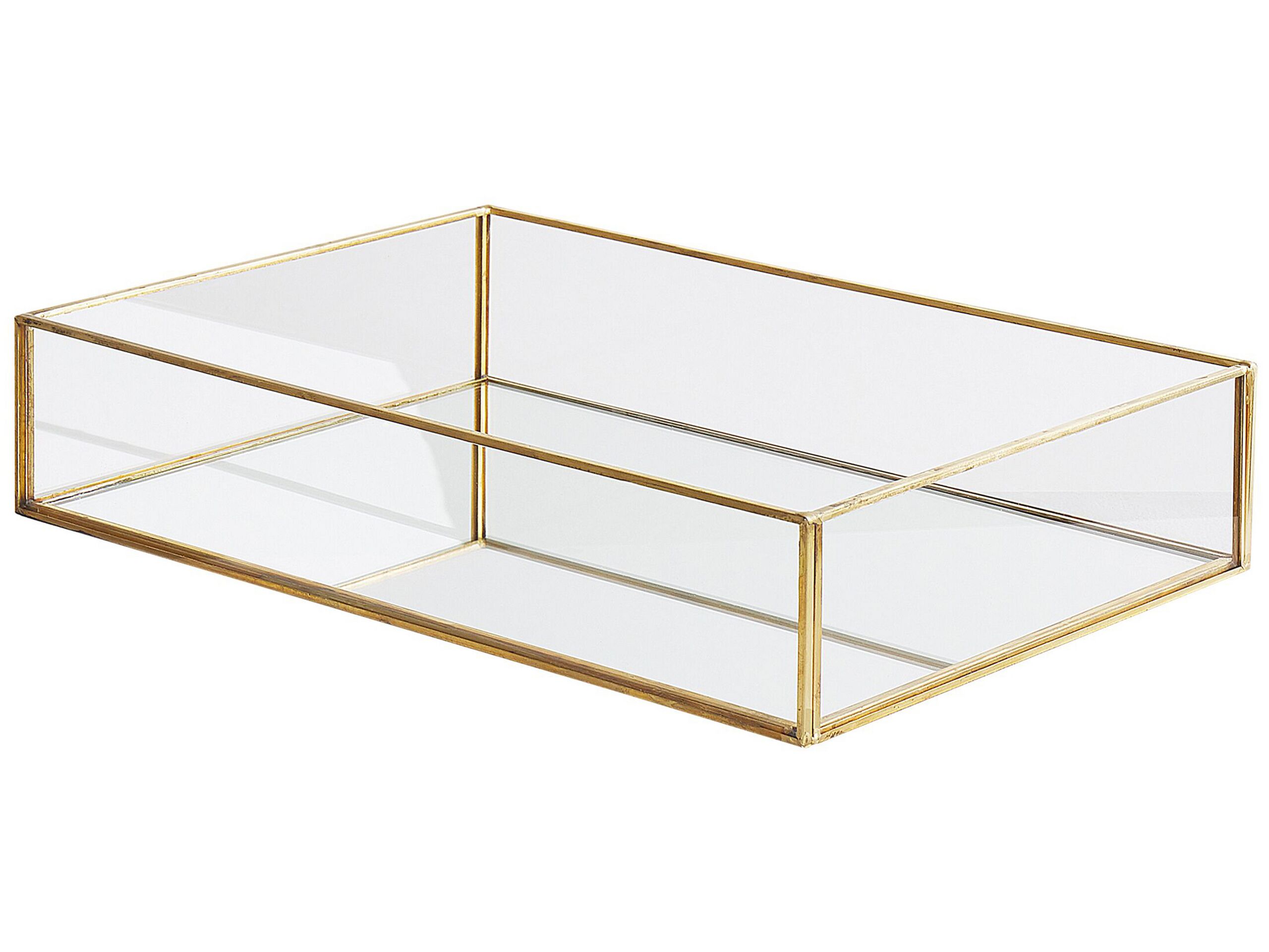 Mirrored Decorative Tray Gold