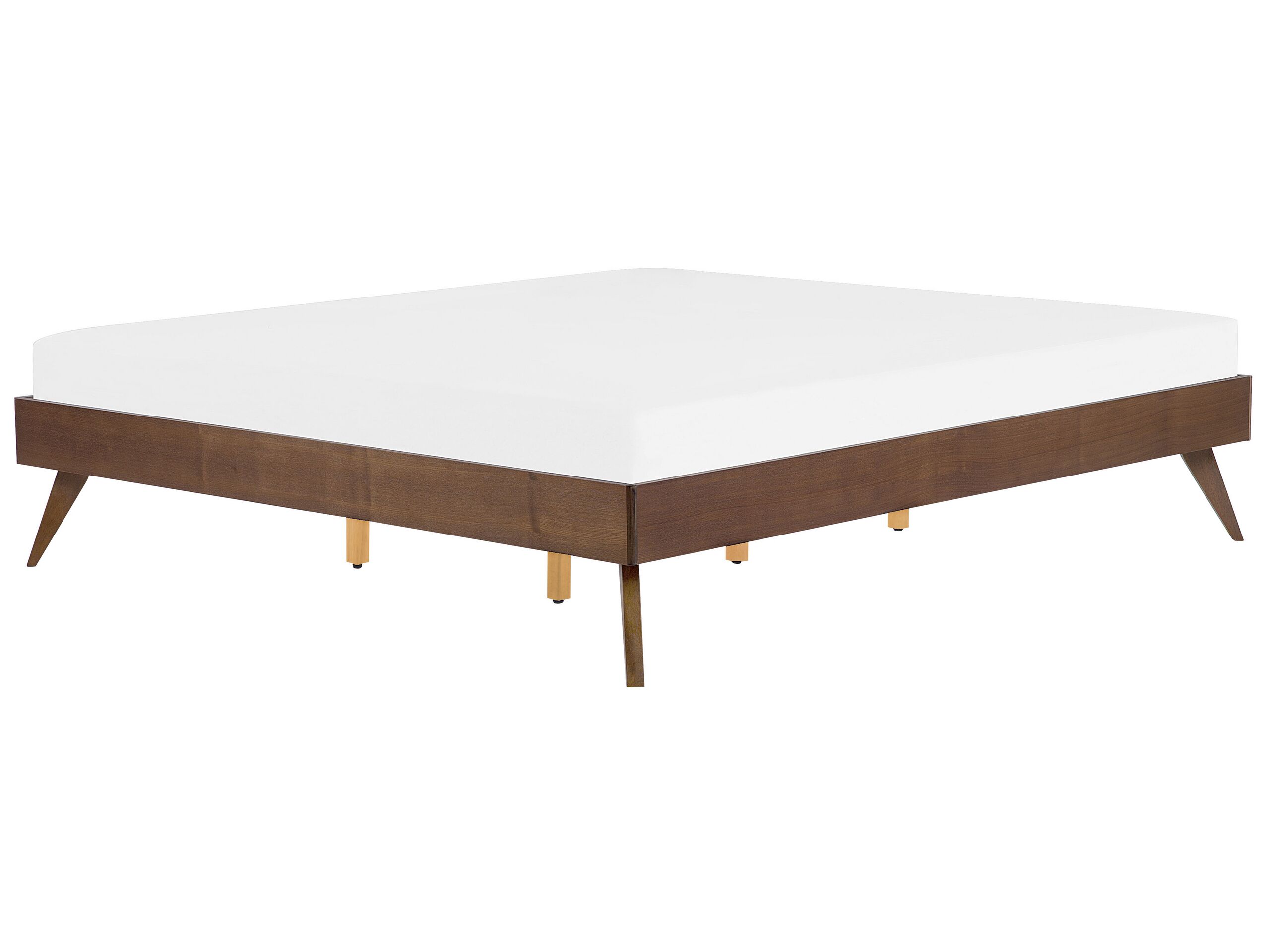 EU Super King Size Bed Dark Wood BERRIC