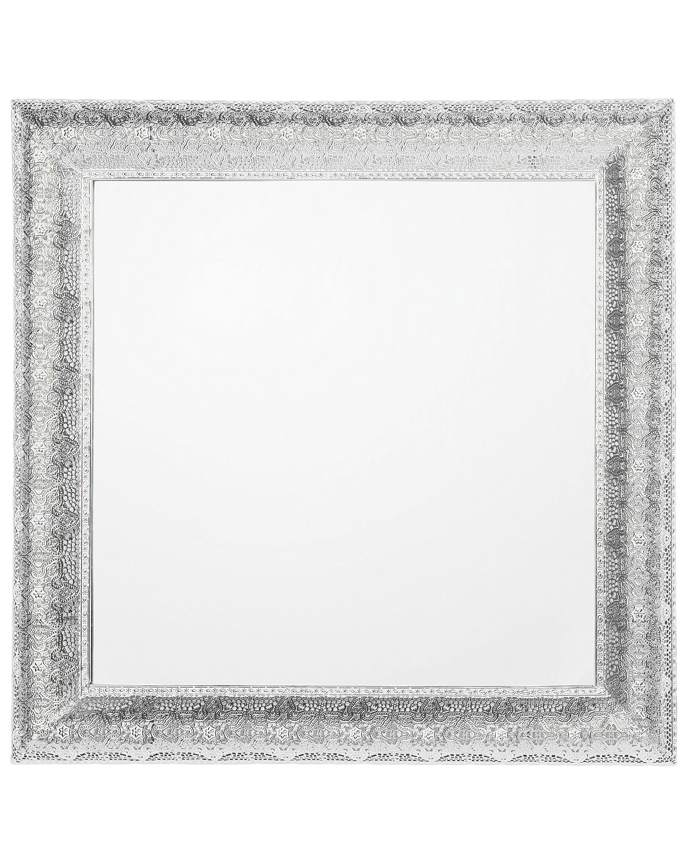 Metal Wall Mirror 65x65cm Silver