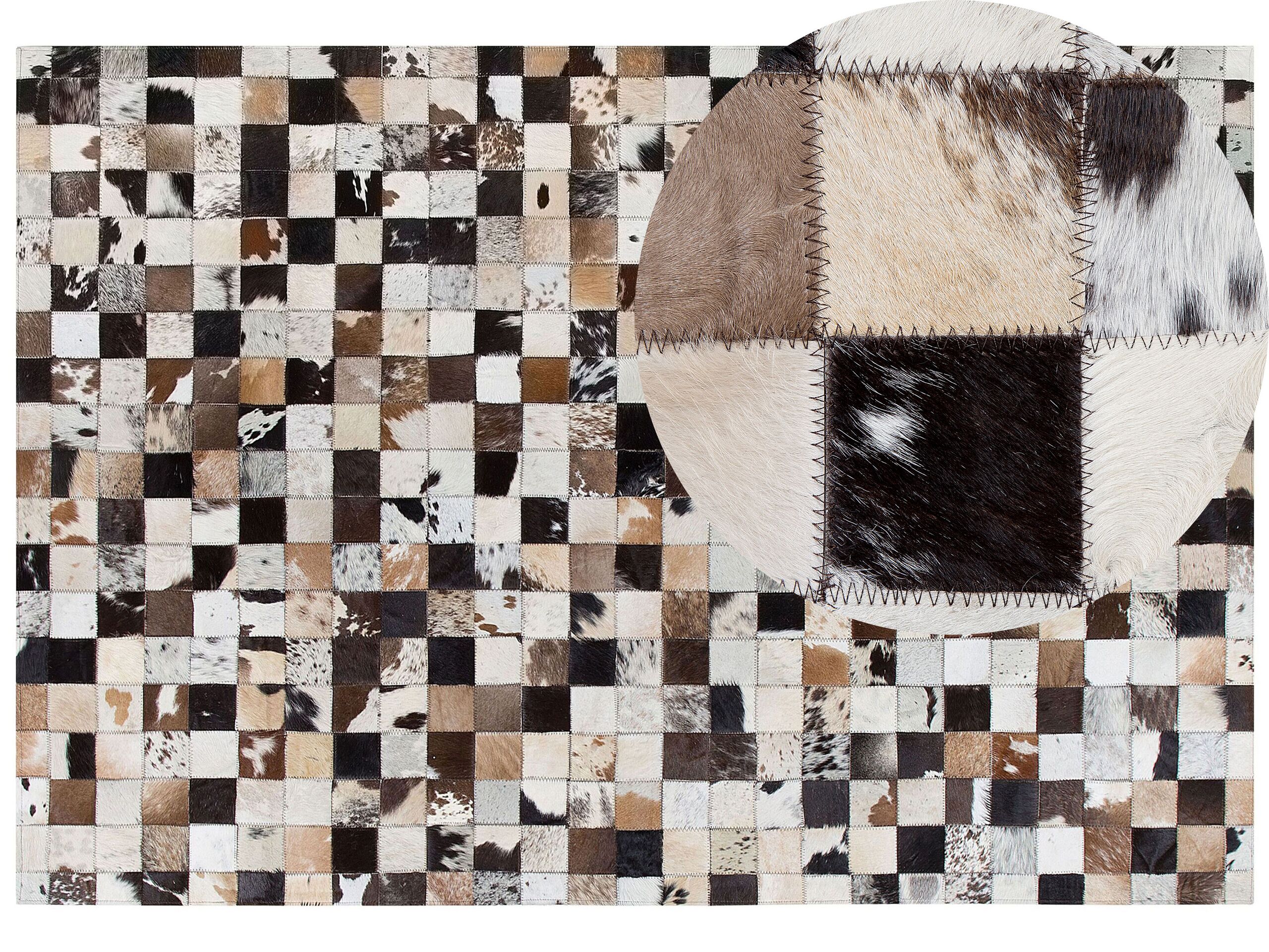 Cowhide Area Rug 160x230cm Multicolour