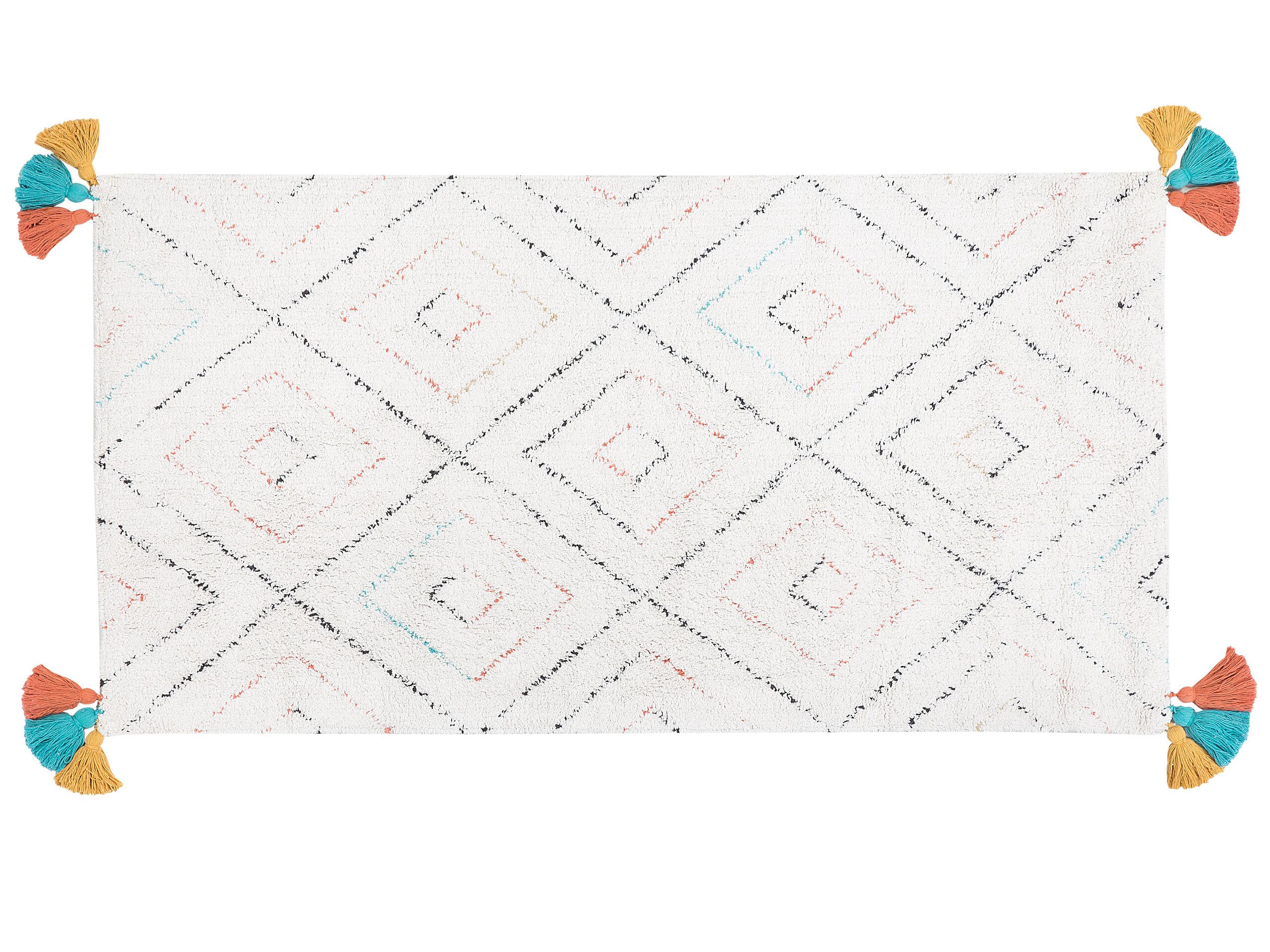 Shaggy Area Rug 80x150cm White