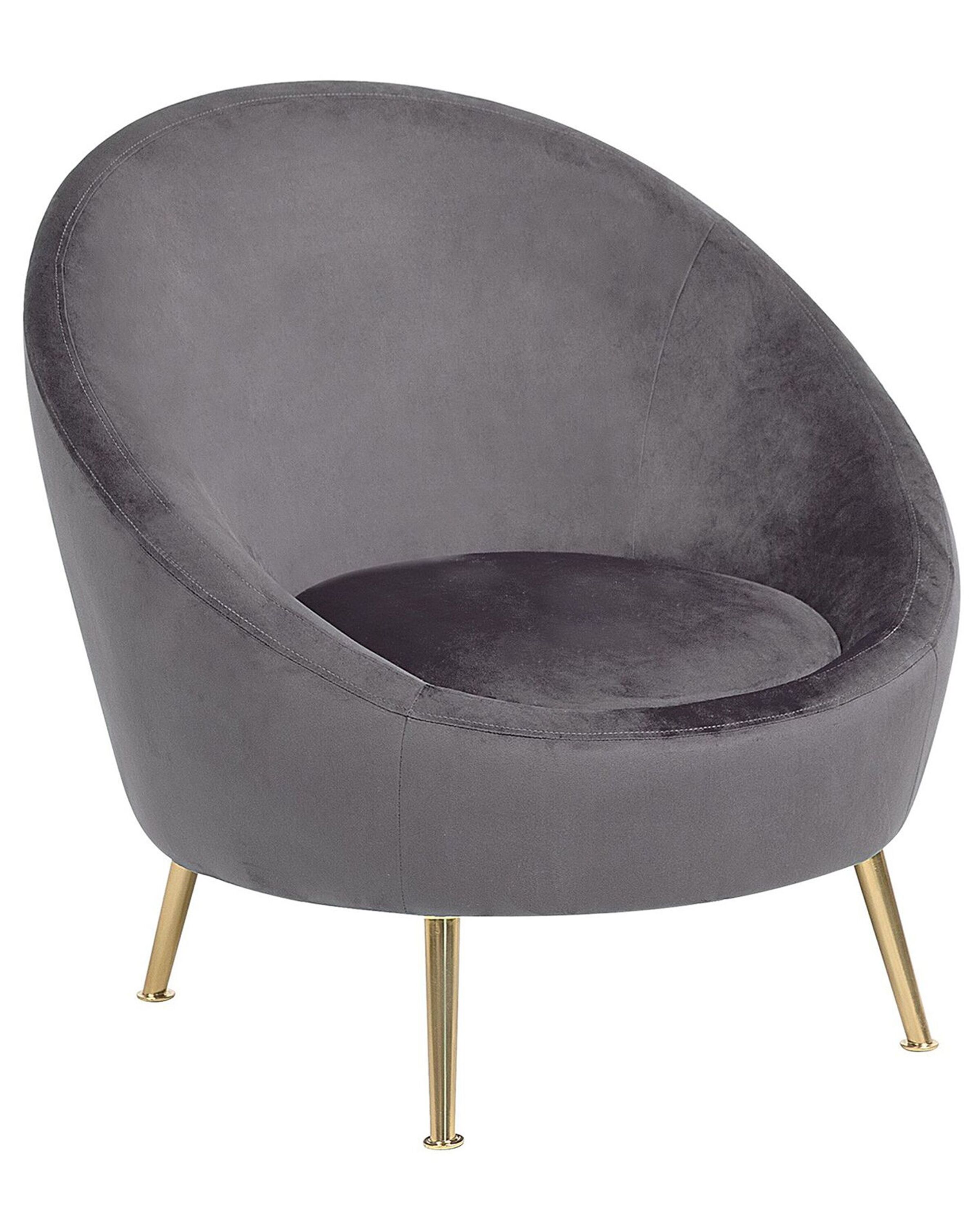Velvet Accent Chair Grey LANGA