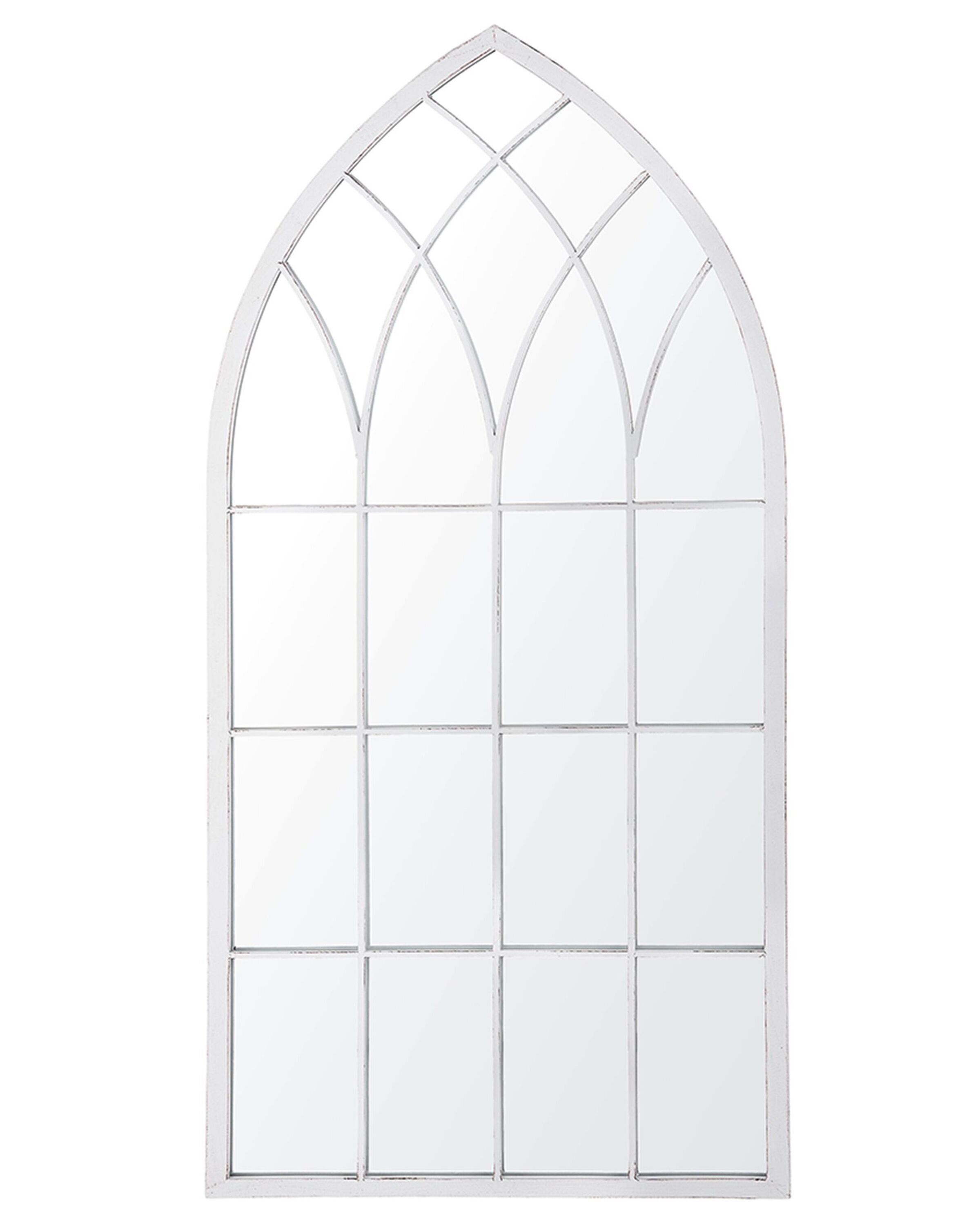 Metal Window Wall Mirror 50x115cm Grey