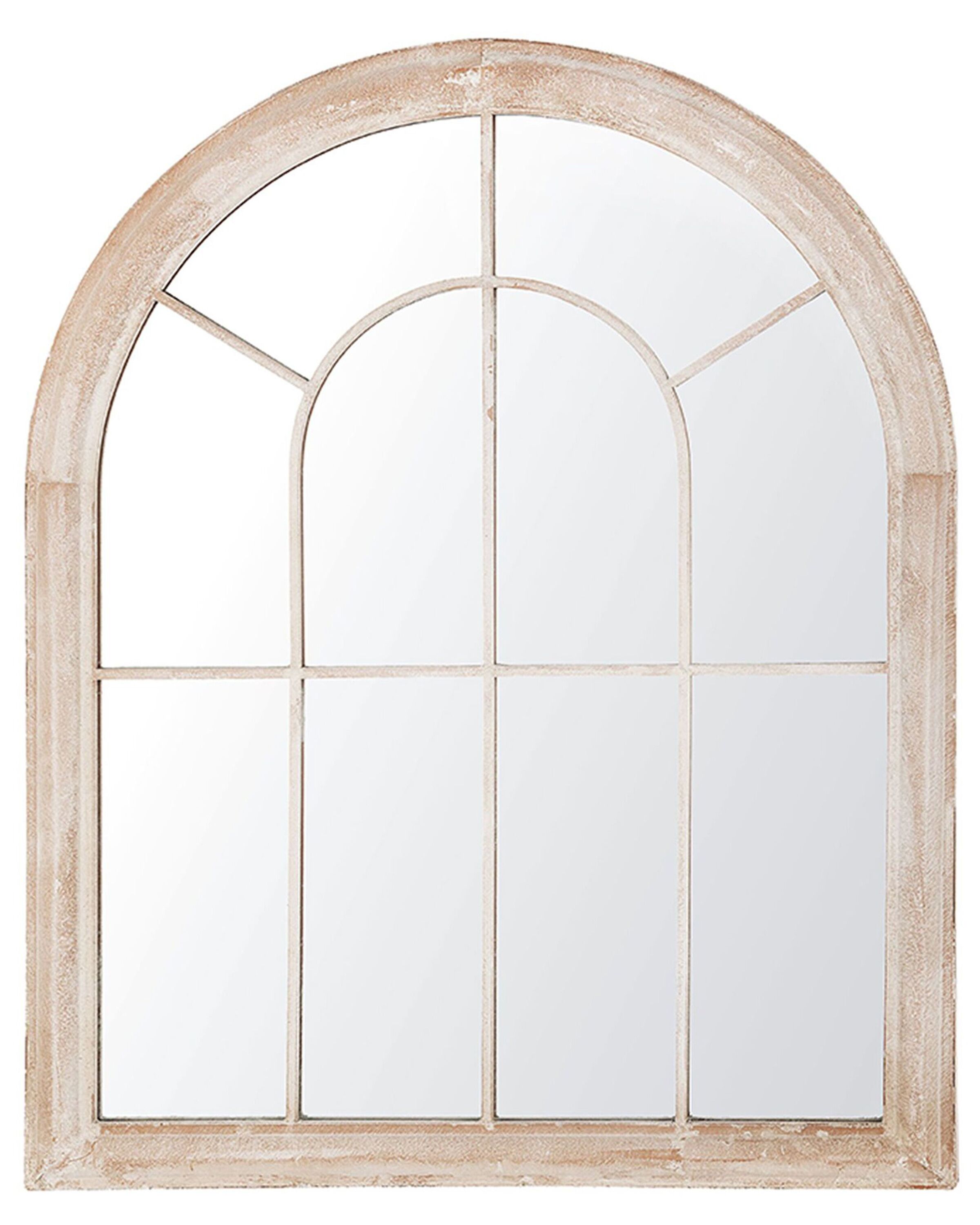 Metal Window Wall Mirror 69x88cm Beige