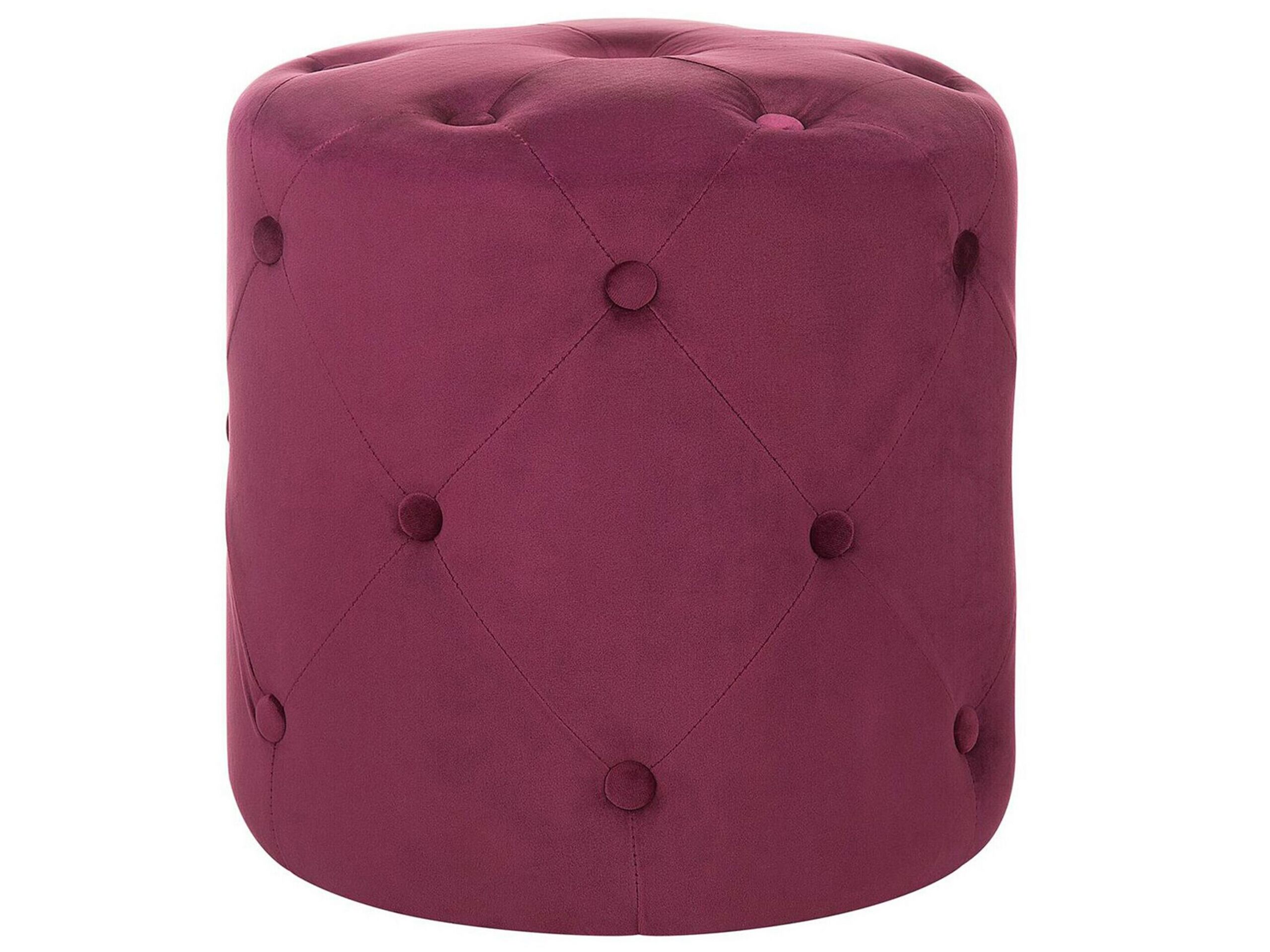Velvet Pouffe Burgundy COROLLA